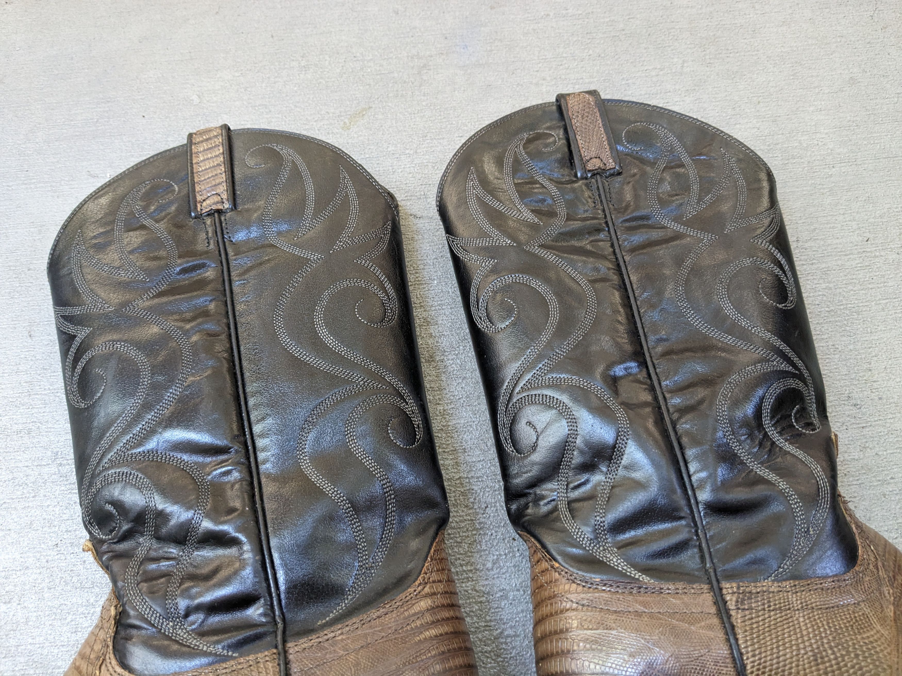Dan Post Dan Post Cowboy Boots 9 D Olive Green Black Lizard USA Size US 9 / EU 42 - 11 Thumbnail