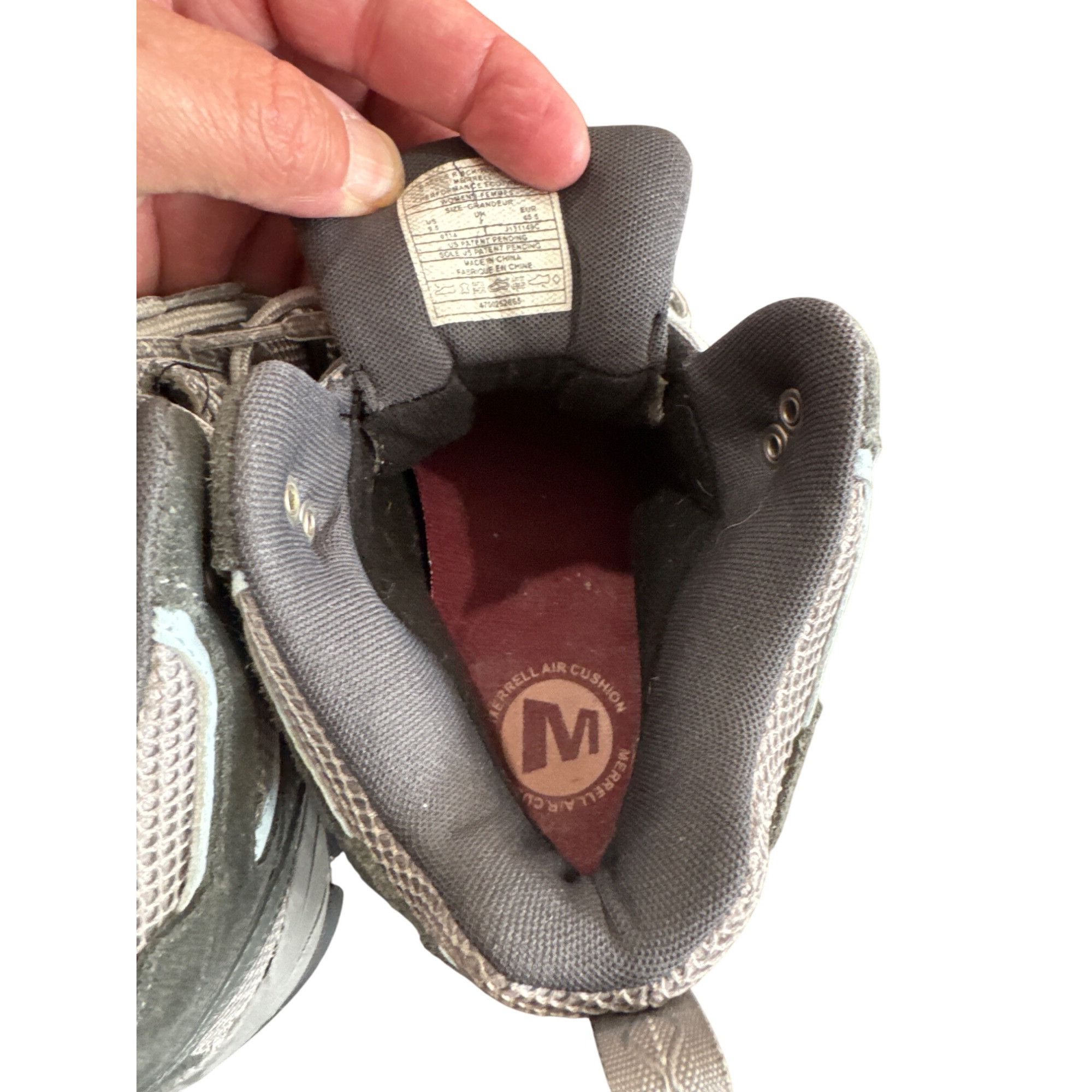 Merrell Merrell Womens Gray High Top Hiking Shoes Sneakers Size 9.5 Size US 9.5 / IT 39.5 - 11 Thumbnail