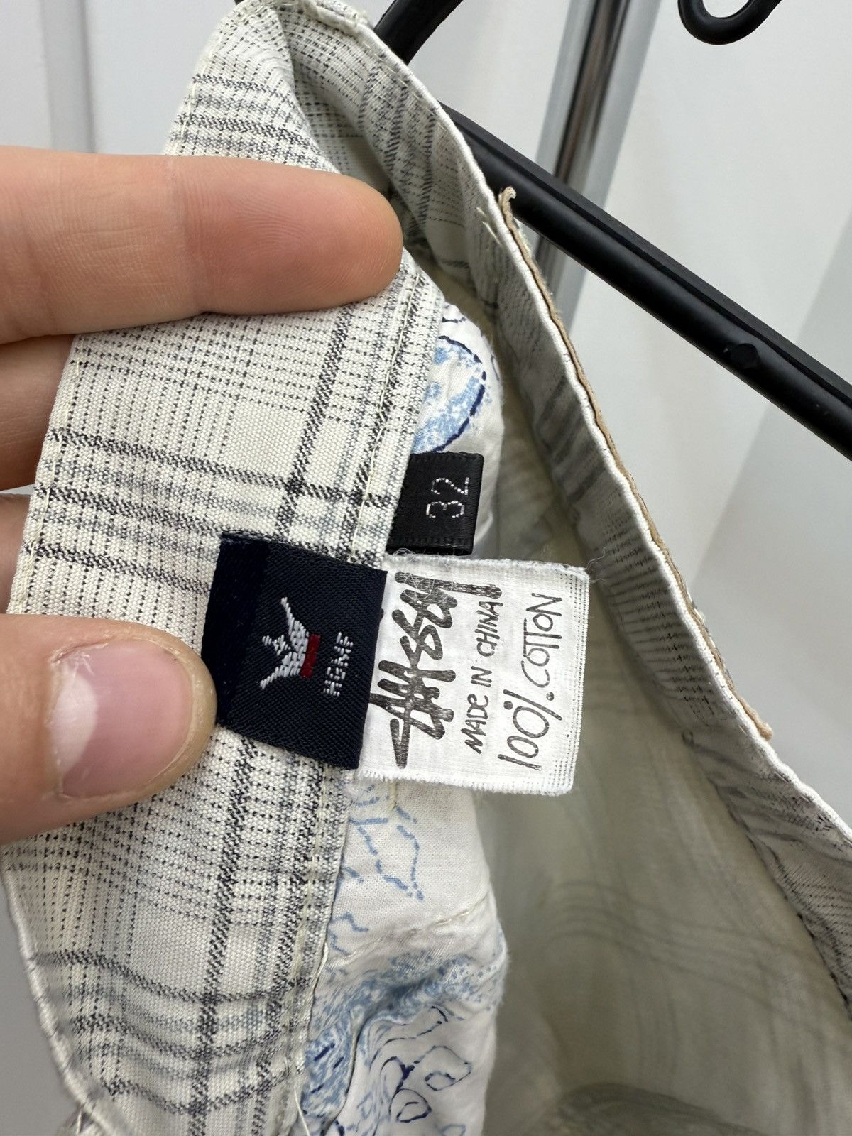 Stussy Vintage Stussy Logo Embroidered Check Shorts Size US 32 / EU 48 - 5 Thumbnail