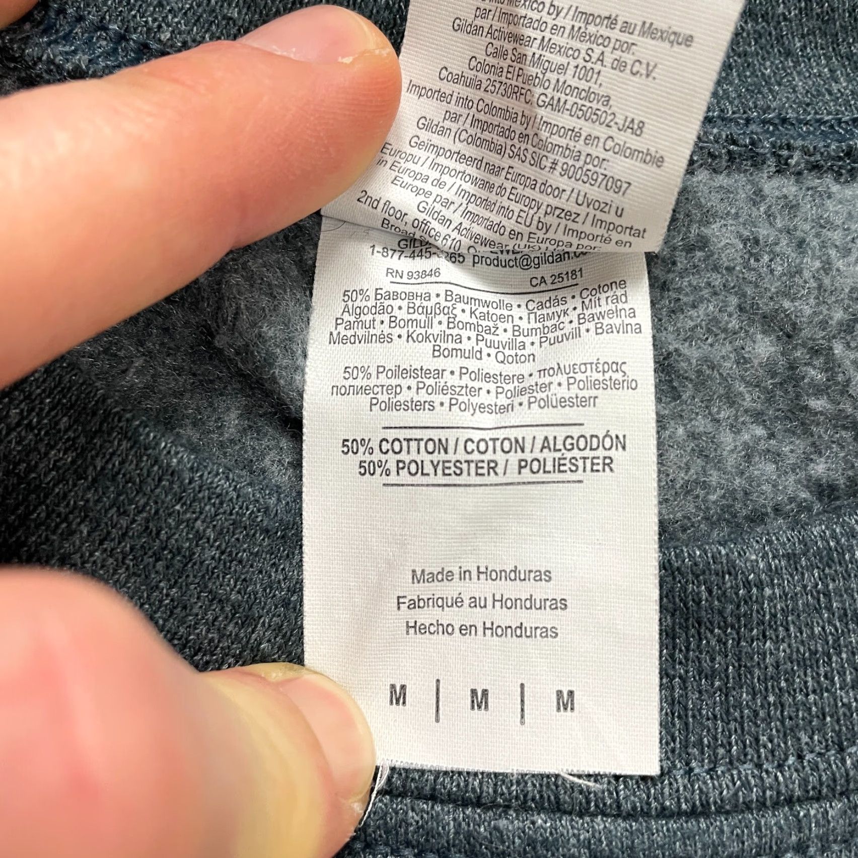 Gildan Gildan Sweatshirt Heavy Blend Mens Medium Gray Feet First Outdoors Logo Crew Size US M / EU 48-50 / 2 - 4 Thumbnail