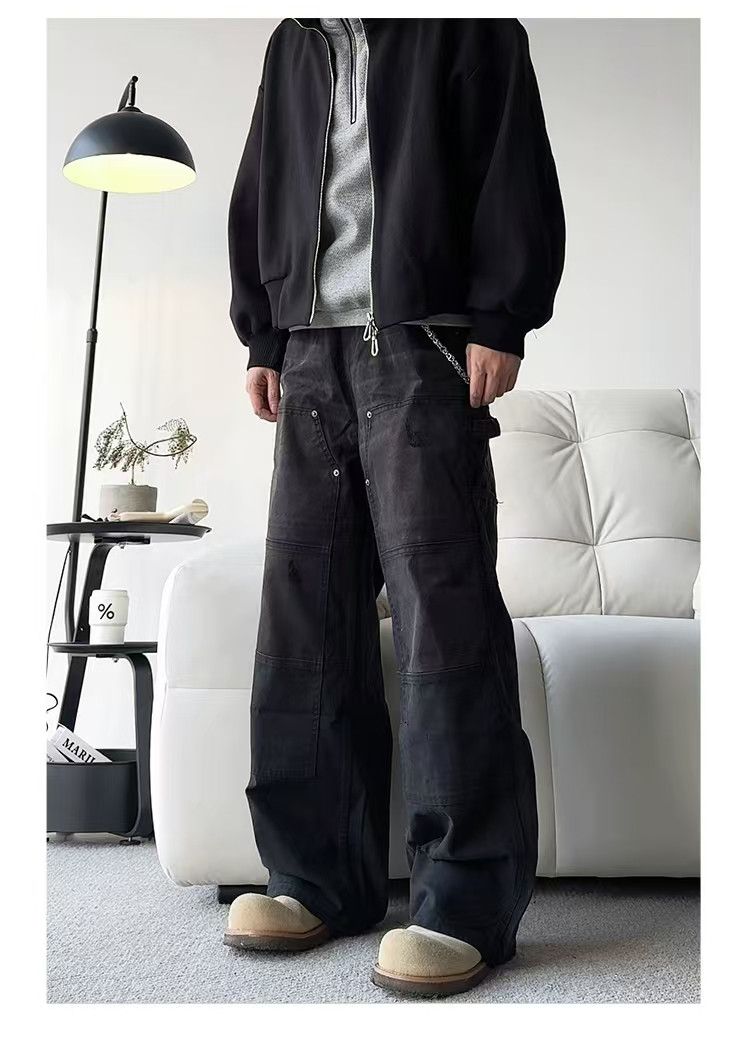 Japanese Brand × Vintage Vintage street double knee distressed lumberjack jeans Size US 34 / EU 50 - 1 Thumbnail