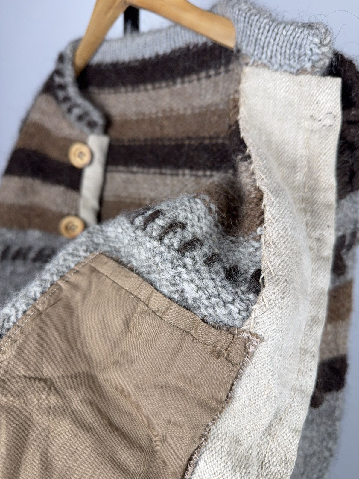 Japanese Brand Retro Vntg 90s Norwegian Hand Knit Wool Cardigan Dale Style Size S / US 4 / IT 40 - 13 Thumbnail