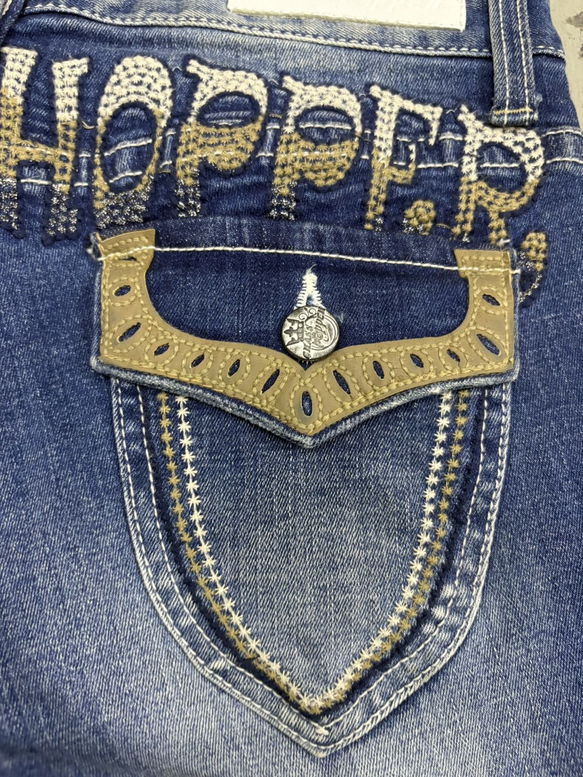 Hysteric Glamour Vintage Flared Jeans Grasshopper Denim Skulls Boot Cut 4🟦 Size US 30 / EU 46 - 9 Thumbnail