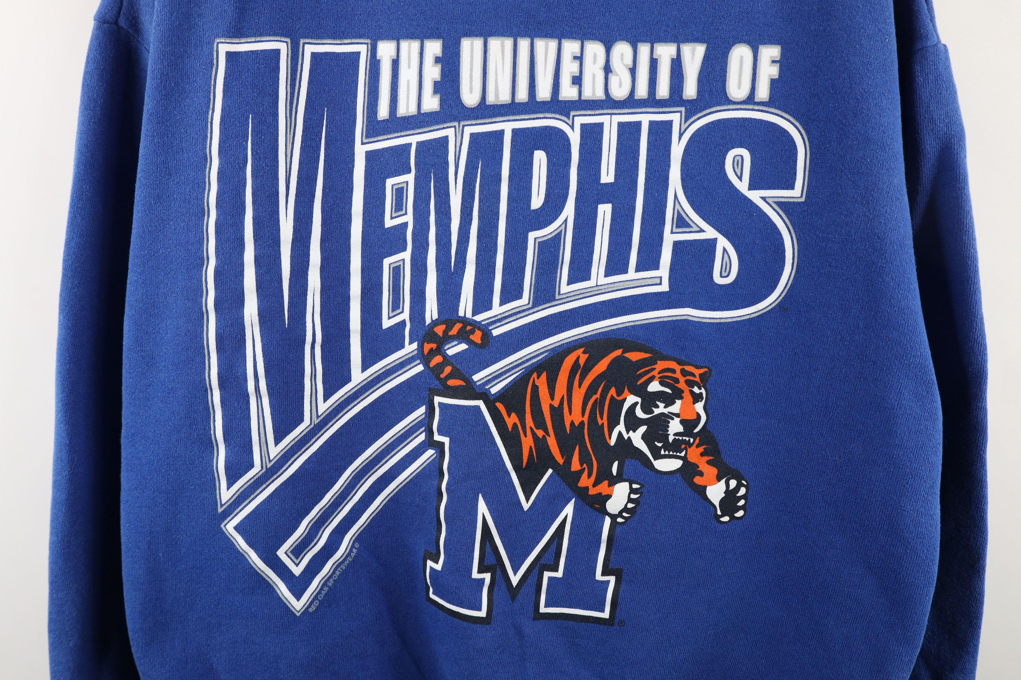 Vintage Vintage 90s University of Memphis Crewneck Sweatshirt USA Size US XL / EU 56 / 4 - 4 Thumbnail