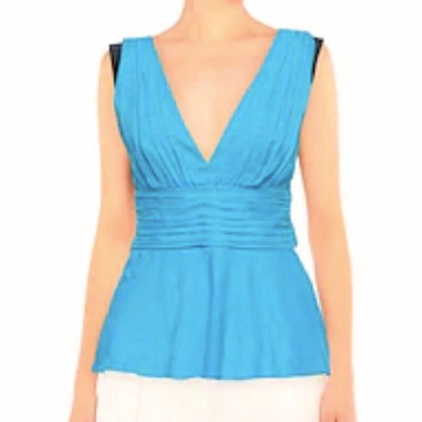 Emilio Pucci Emilio Pucci Gathered silk and cotton blend chiffon top Size S / US 4 / IT 40 - 5 Thumbnail