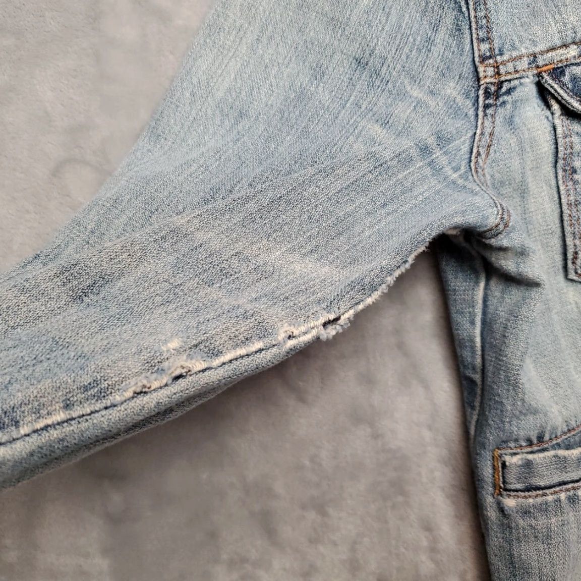 Abercrombie & Fitch VINTAGE Abercrombie & Fitch Jacket Girls L Blue Denim Cropped Distressed Y2K Jacket Women L Blue 90s Retro USA American Size L / US 10 / IT 46 - 3 Thumbnail