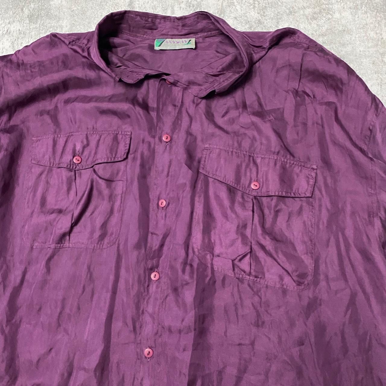 Other Purple 70s style button up shirt with a touch Size XL / US 12-14 / IT 48-50 - 2 Thumbnail