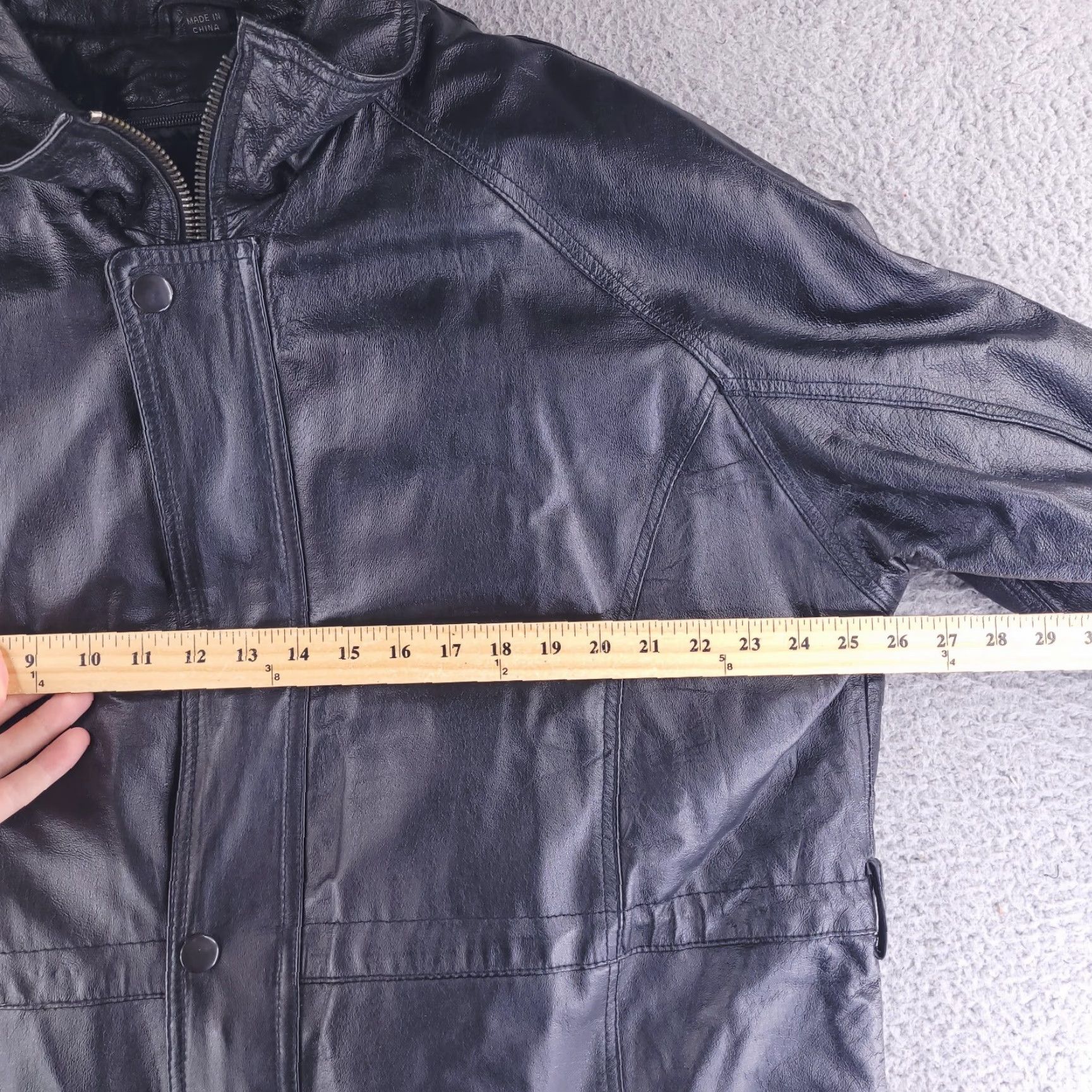 Vintage Hind Jacket Mens XL Black Leather Jacket Insulated Liner Warm Zip Overcoat Size US XL / EU 56 / 4 - 5 Thumbnail