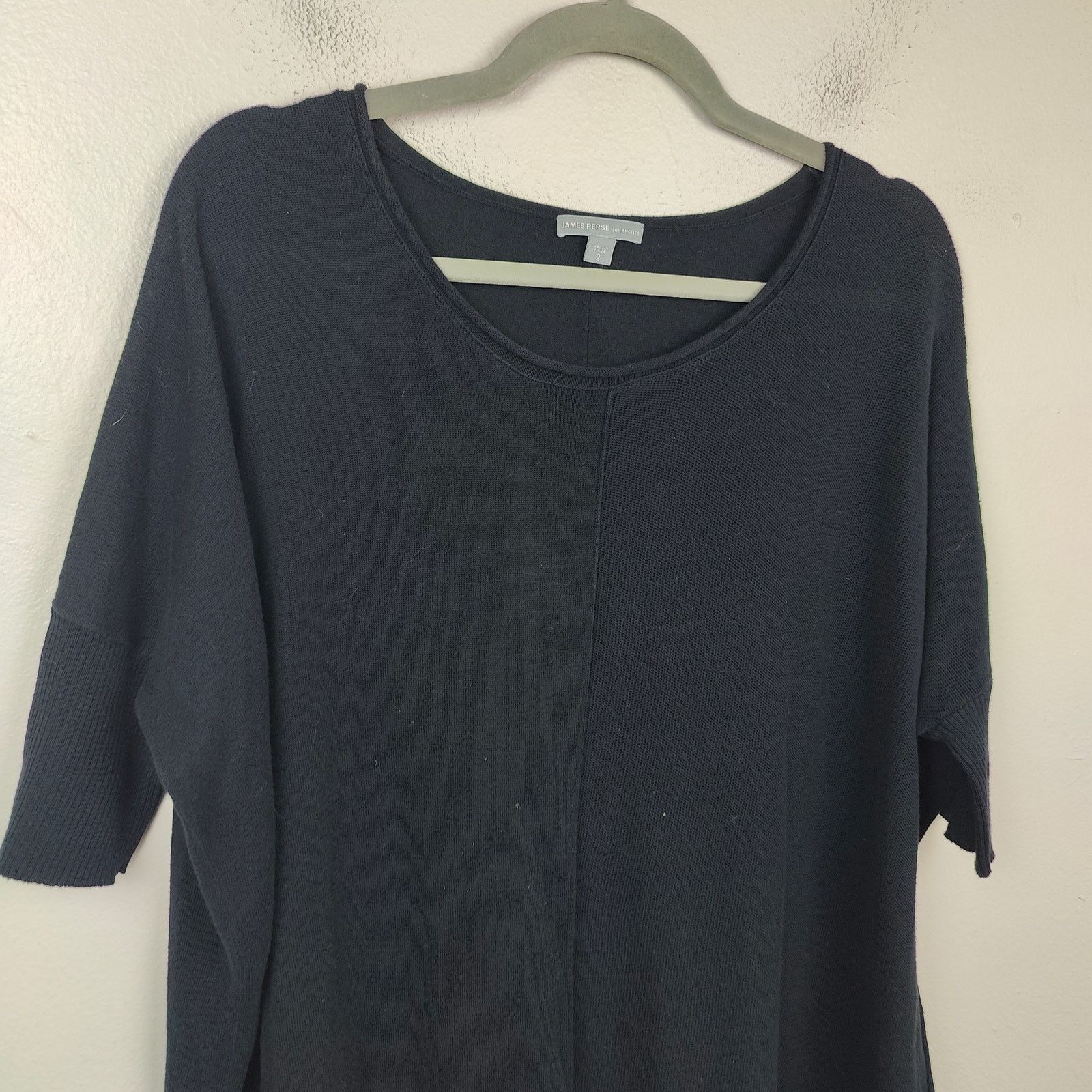 James Perse James Perse Knit Top Womens Medium 2 Black Dolman Sleeve Size M / US 6-8 / IT 42-44 - 2 Thumbnail