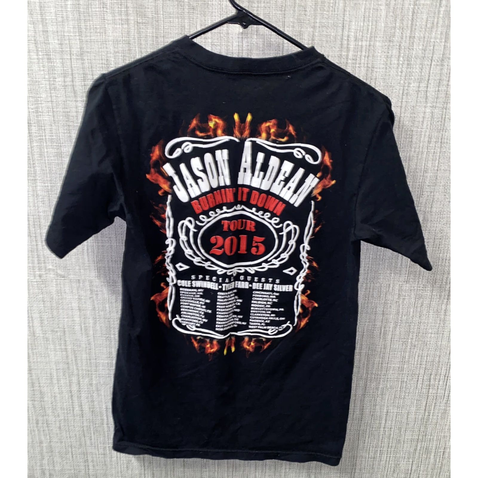 Anvil Anvil Mens Black Jason Aldean 2015 Burn It Down Tour T-Shirt Size S Size US S / EU 44-46 / 1 - 3 Thumbnail