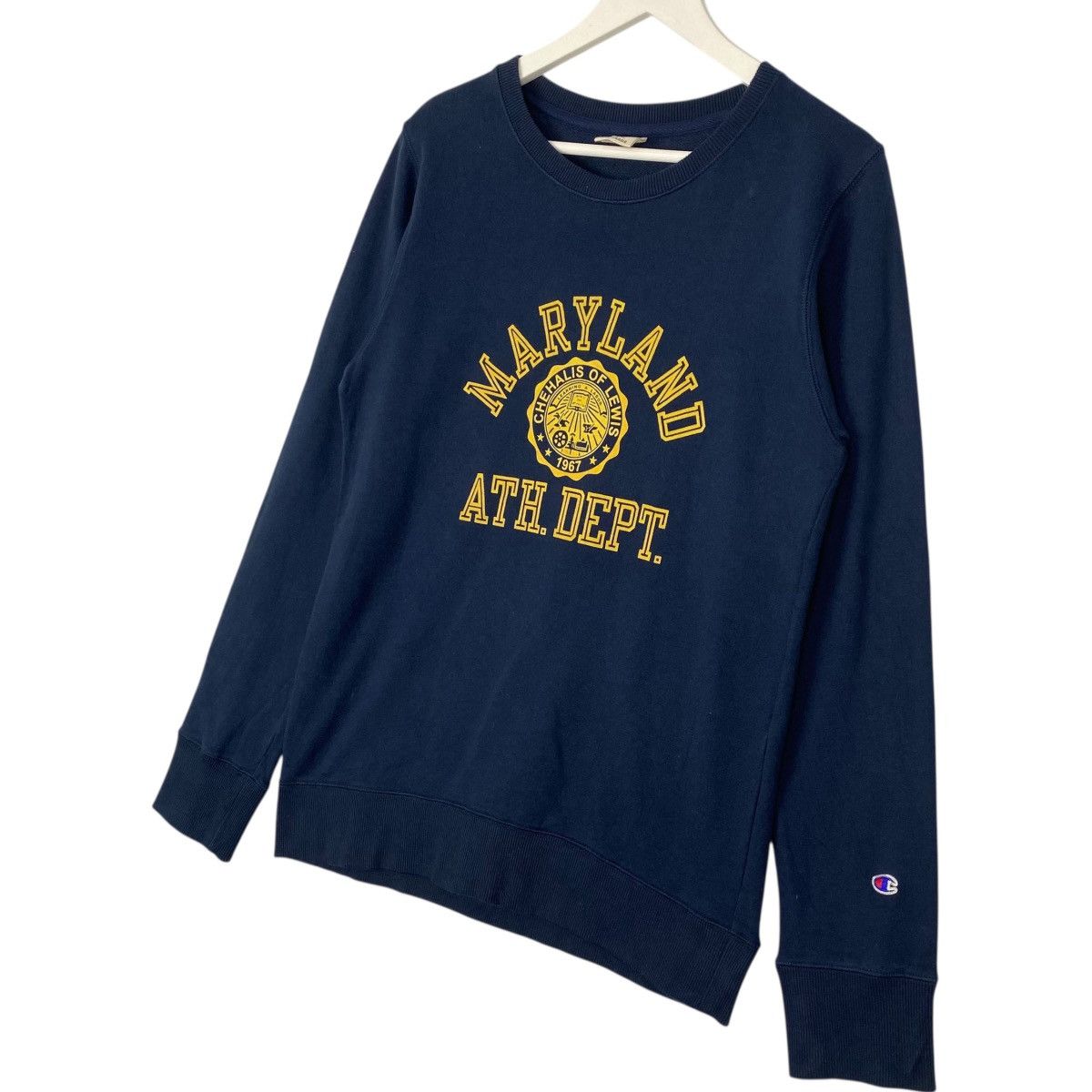 Vintage Vintage Champion Maryland Sweatshirt Crewneck Navy Blue Sz L Size US L / EU 52-54 / 3 - 2 Thumbnail