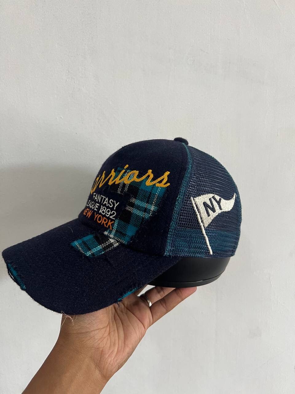 Hat Club Back Number Warrior Striped New York Trucker Hat Size ONE SIZE - 3 Thumbnail