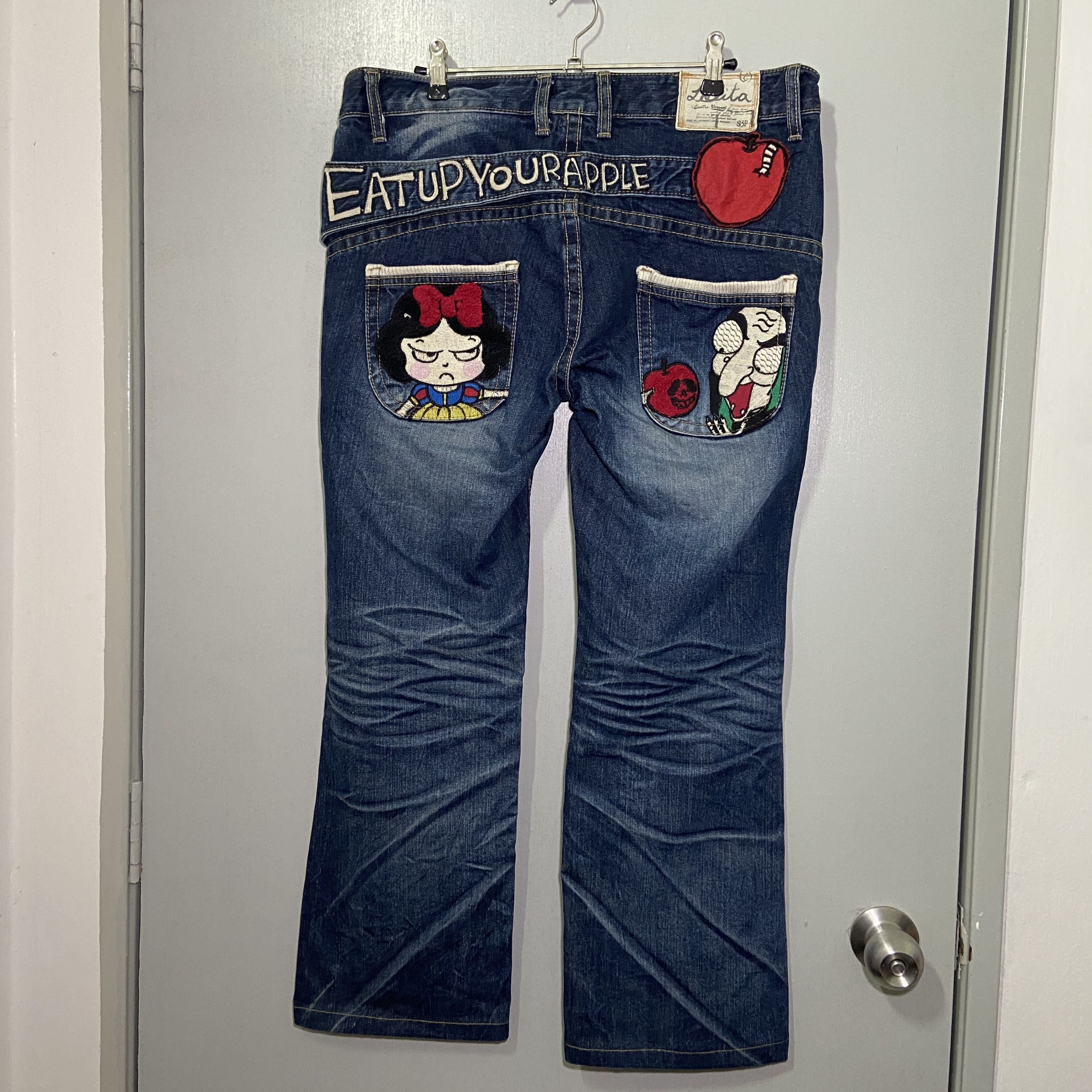 If Six Was Nine Lolita × Yoshitomo Nara Angry Princess Snow White Jeans Size US 36 / EU 52 - 1 Thumbnail