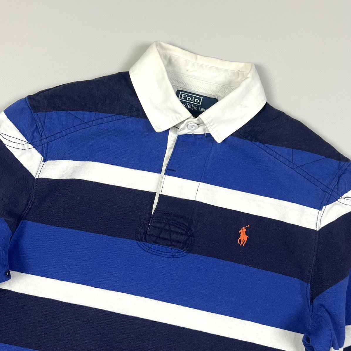Polo Ralph Lauren × Rugby Ralph Lauren × Vintage Vintage Polo Ralph Lauren Striped Rugby Shirt Size S Size US S / EU 44-46 / 1 - 3 Thumbnail
