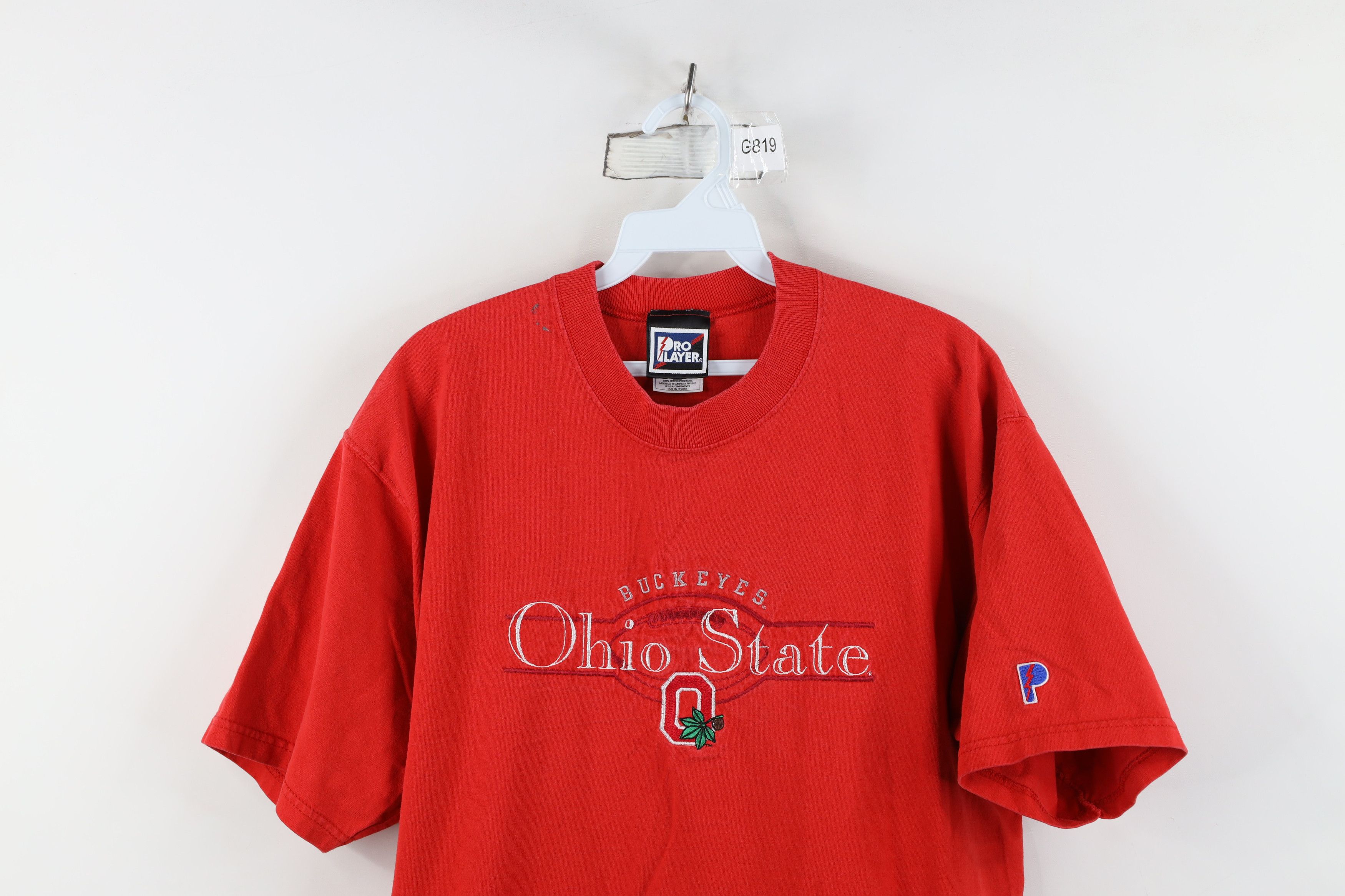 Vintage Vintage 90s Ohio State University Football T-Shirt Red Size US L / EU 52-54 / 3 - 2 Thumbnail