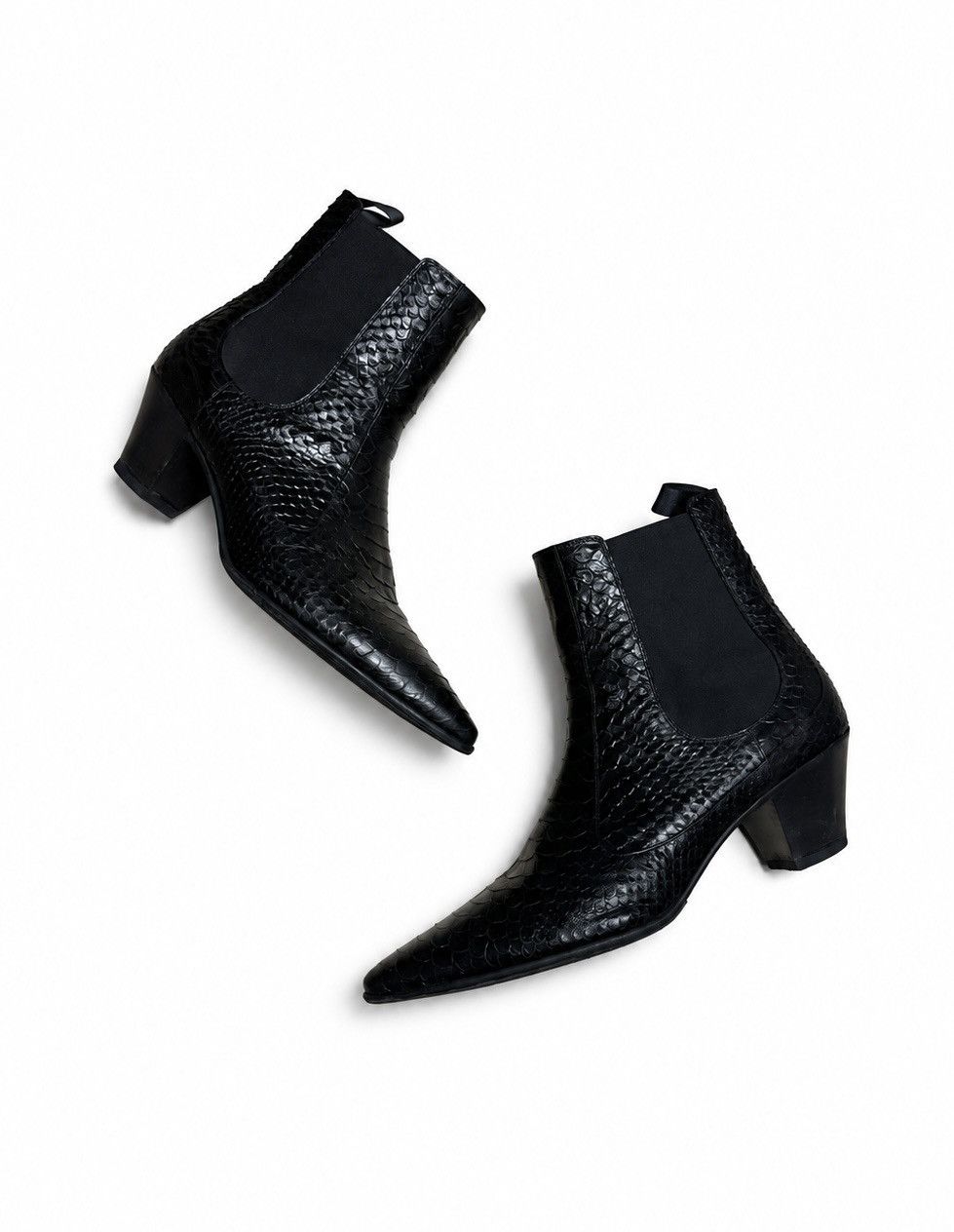 Celine CELINE FW24 Runway Hector Python-Embossed Chelsea Boots Size US 12 / IT 42 - 1 Thumbnail