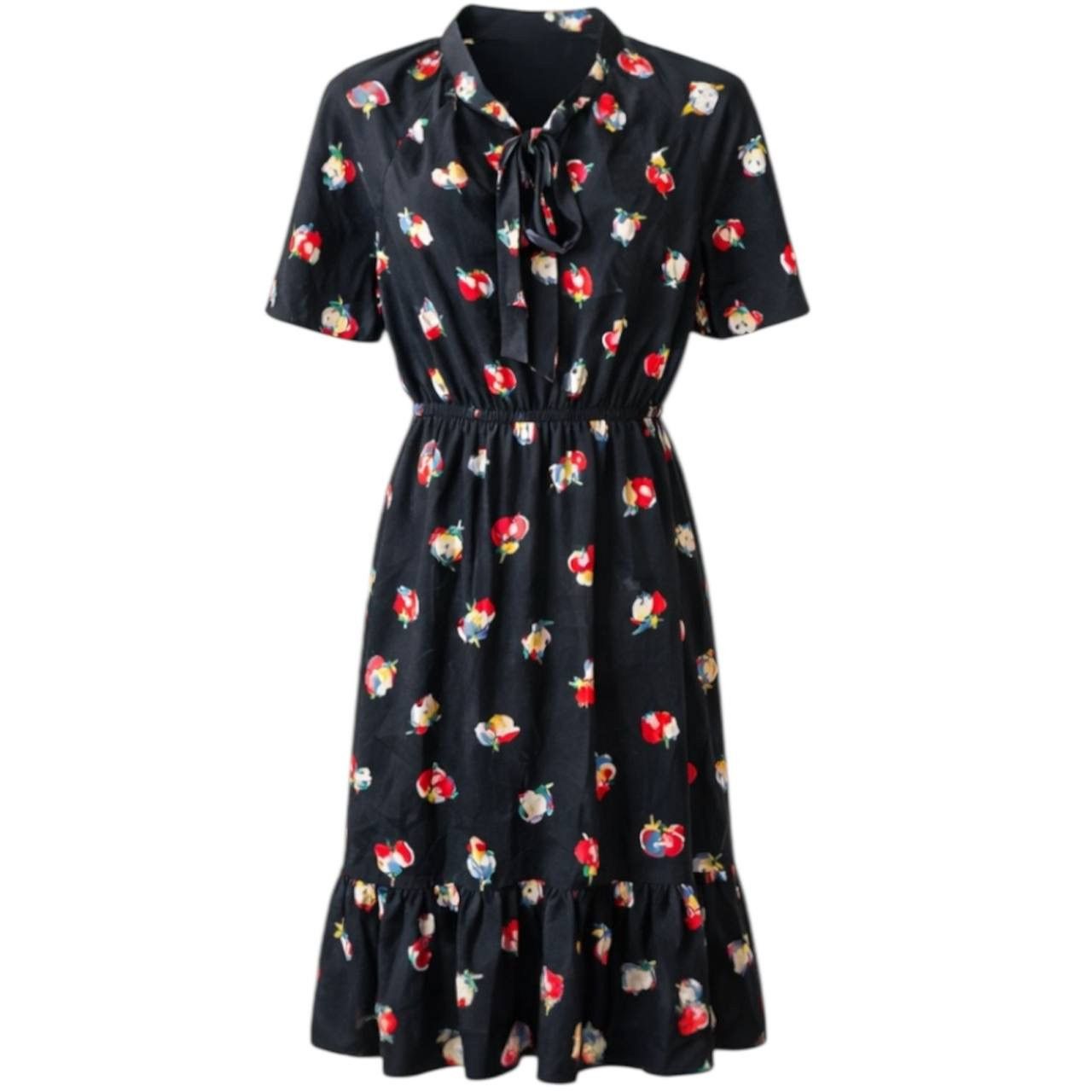 Lauren Ralph Lauren LAUREN RALPH LAUREN BLACK LABEL BLACK FLOWERS ART DRESS SZ 4 Size S / US 4 / IT 40 - 1 Thumbnail
