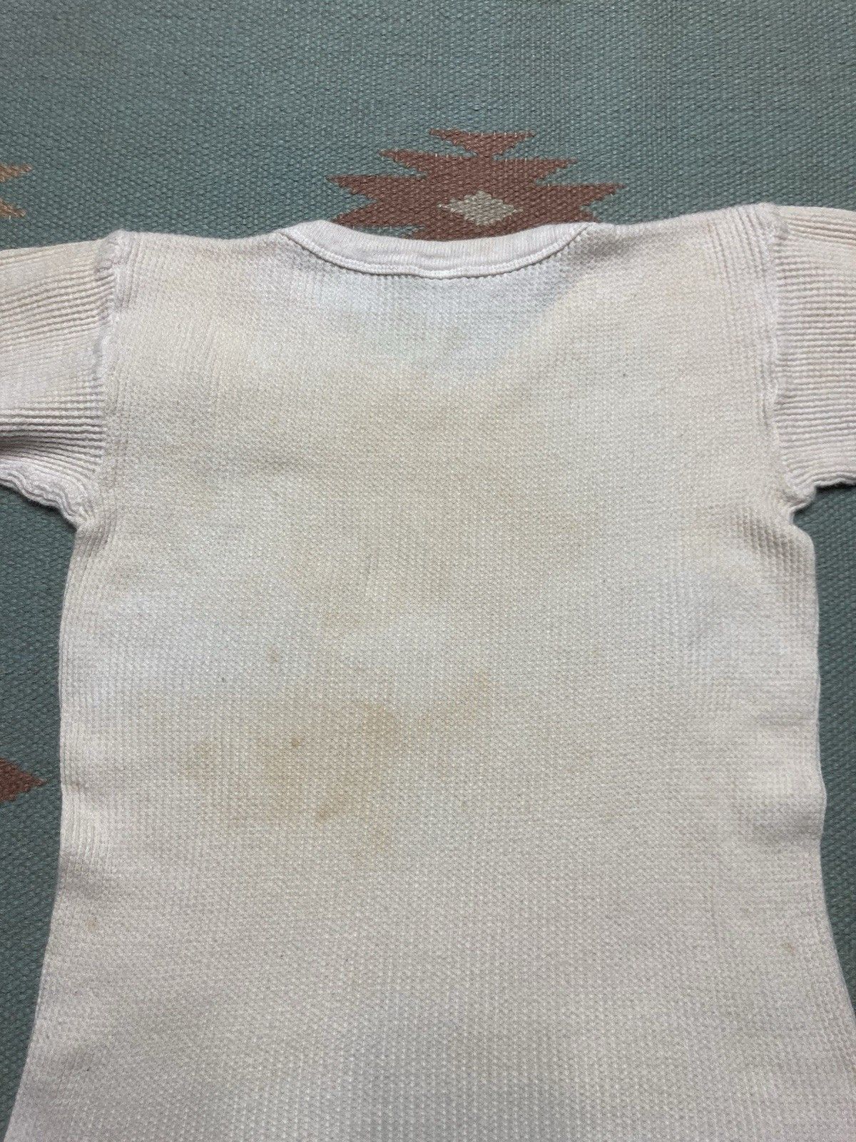 Vintage Vtg 70s waffle knit thermal shirt Kmart cotton blank small Size S / US 4 / IT 40 - 8 Thumbnail