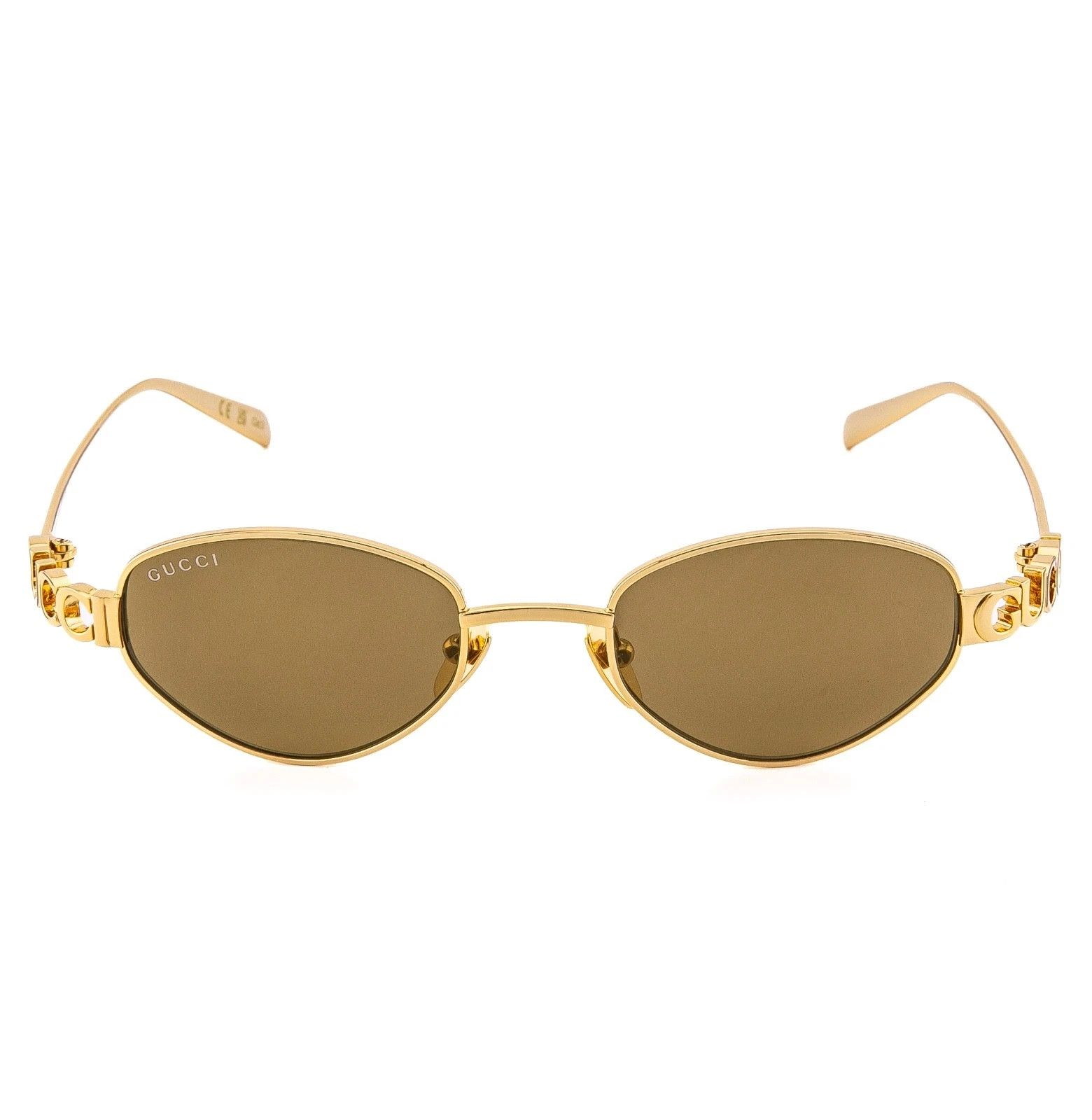 Gucci GUCCI 1935 Gg1935S Gold Bronze Logo Unisex Metal Oval 003 Size ONE SIZE - 2 Thumbnail