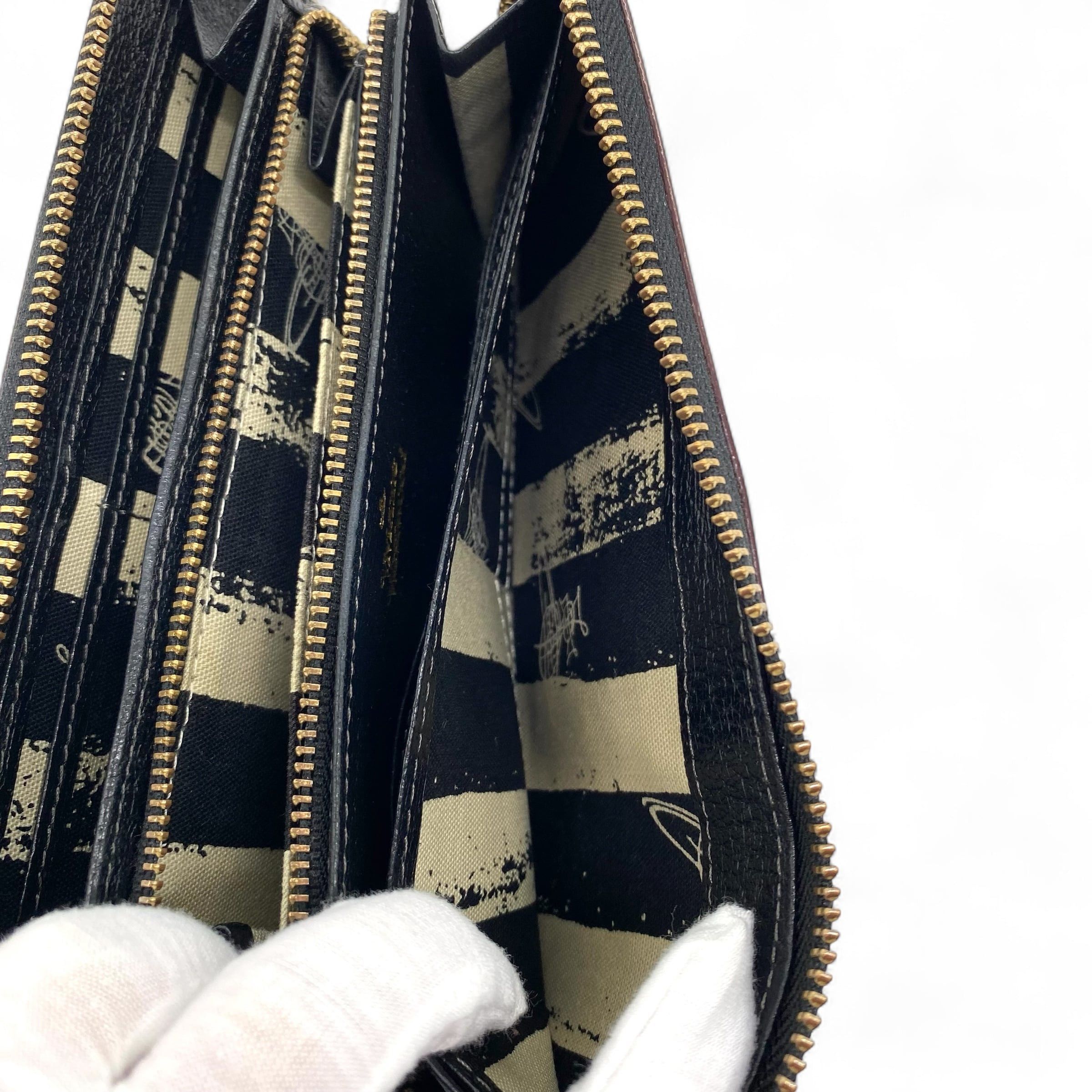 Vivienne Westwood Vivienne westwood ORB Leather Long Wallet Black Size ONE SIZE - 5 Thumbnail