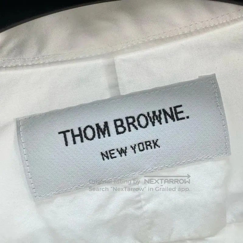 Thom Browne Thom Browne White Striped Long Sleeve Shirt . Size US XL / EU 56 / 4 - 6 Thumbnail