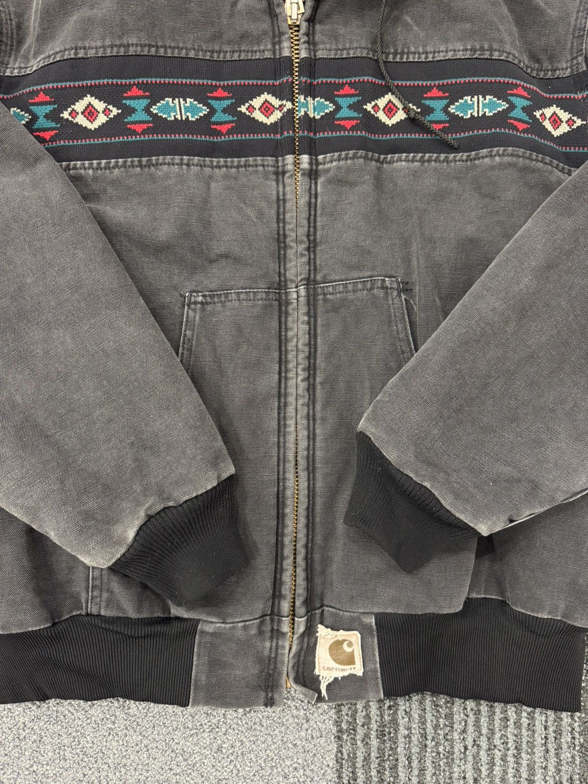 Carhartt Active Jacket Aztec black usa vintage og