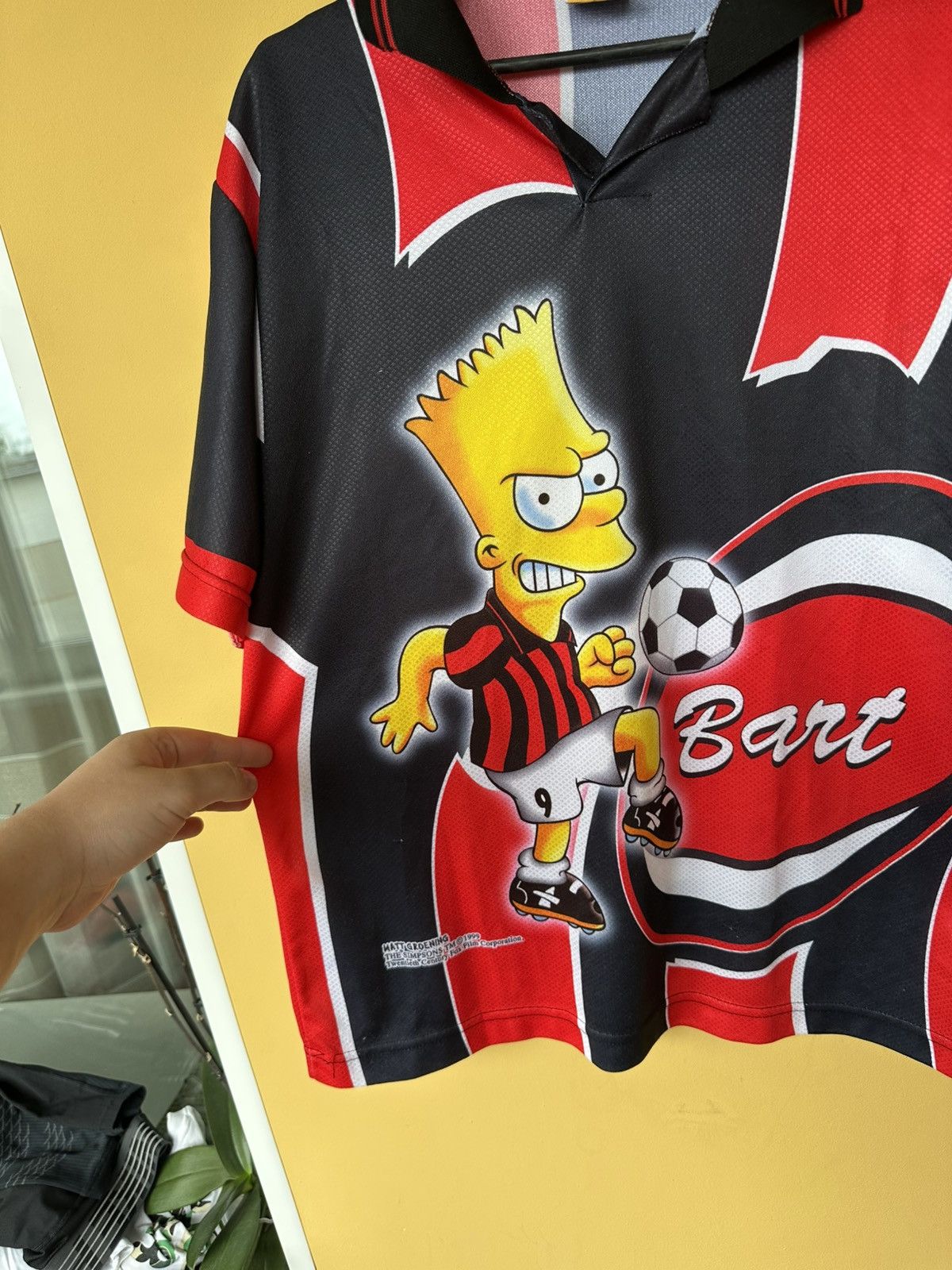 The Simpsons Rare Bart Simpson 1999 AC Milan Matt Groening Football Shirt Size US M / EU 48-50 / 2 - 2 Thumbnail