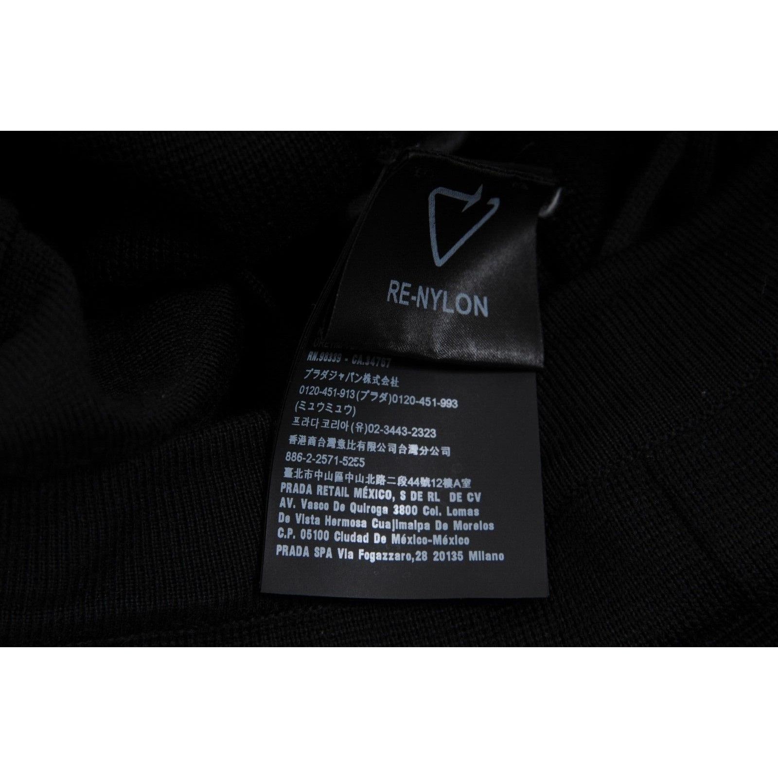 Prada Re Nylon Cargo Pants Black Wool Logo - 02396 Size US 36 / EU 52 - 8 Thumbnail