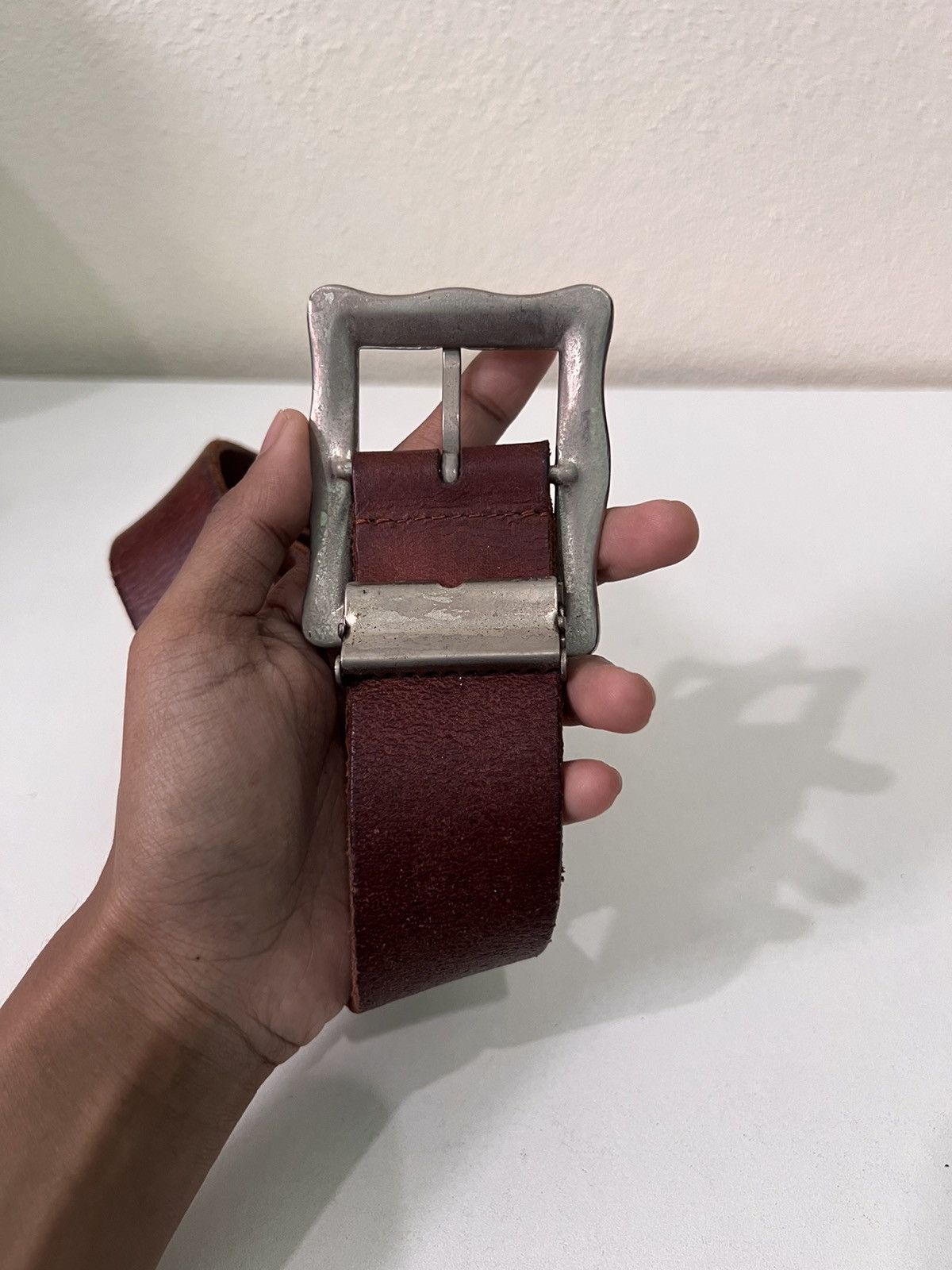 Genuine Leather Japanese Brand Leather Buckle Belt Size ONE SIZE - 4 Thumbnail
