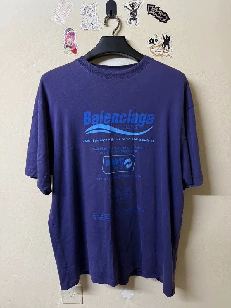 Balenciaga Balenciaga Nvironment-friendly logo short sleeve Size US XXS / EU 40 - 1 Thumbnail