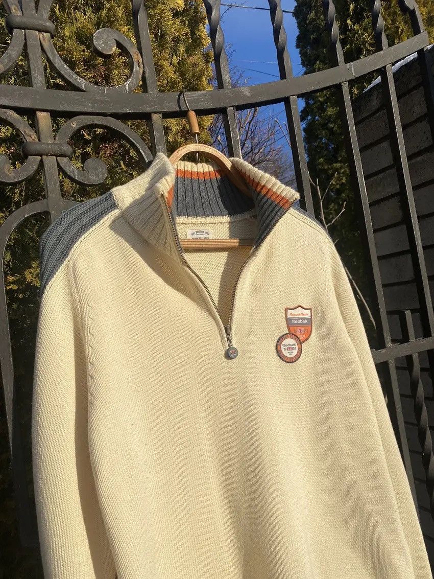 Reebok Vintage Reebok Sweater 1/3 Zip Beige Size US S / EU 44-46 / 1 - 5 Thumbnail