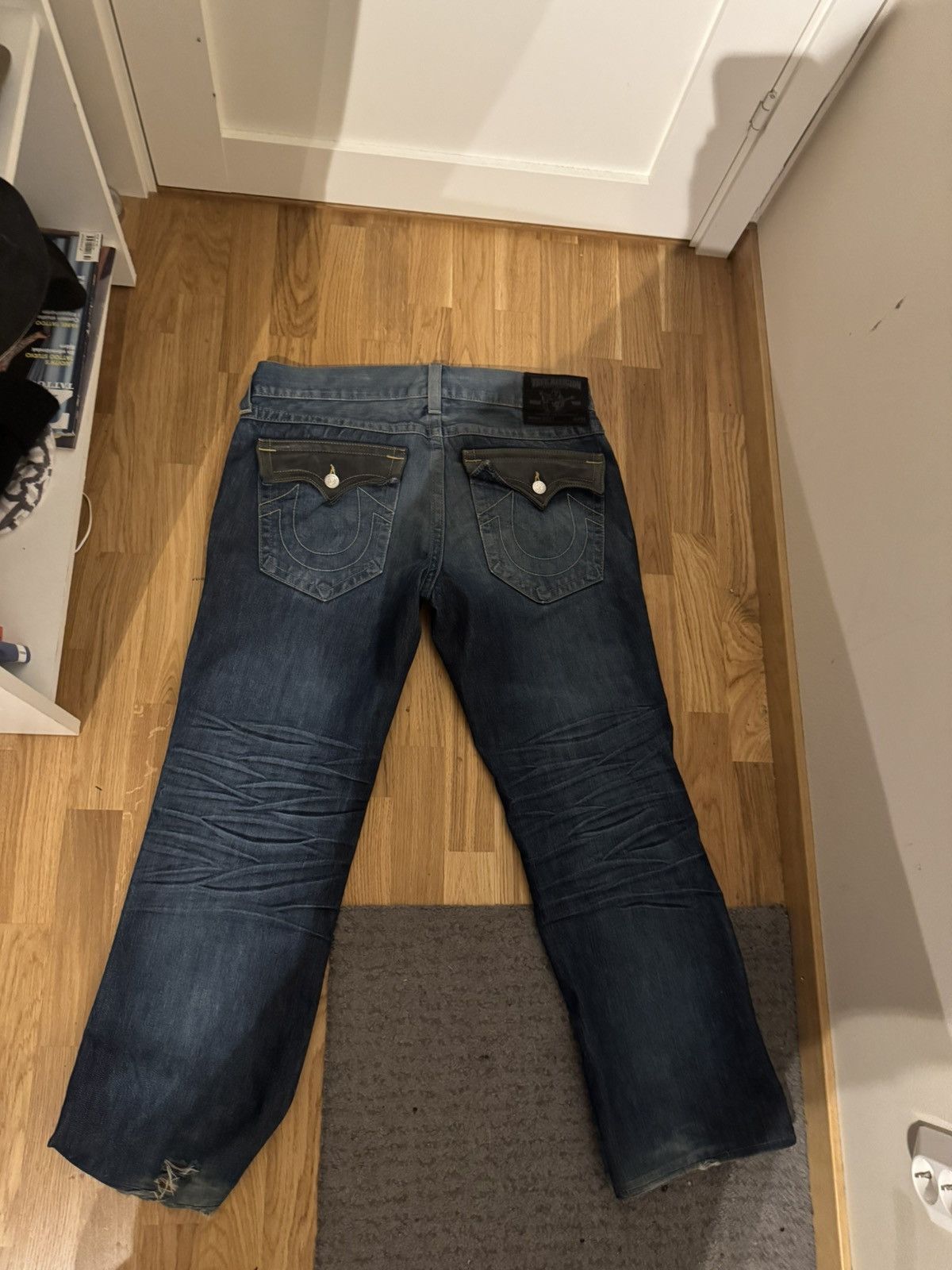 True Religion True religion leather flap distressed jeans Size US 34 / EU 50 - 1 Thumbnail