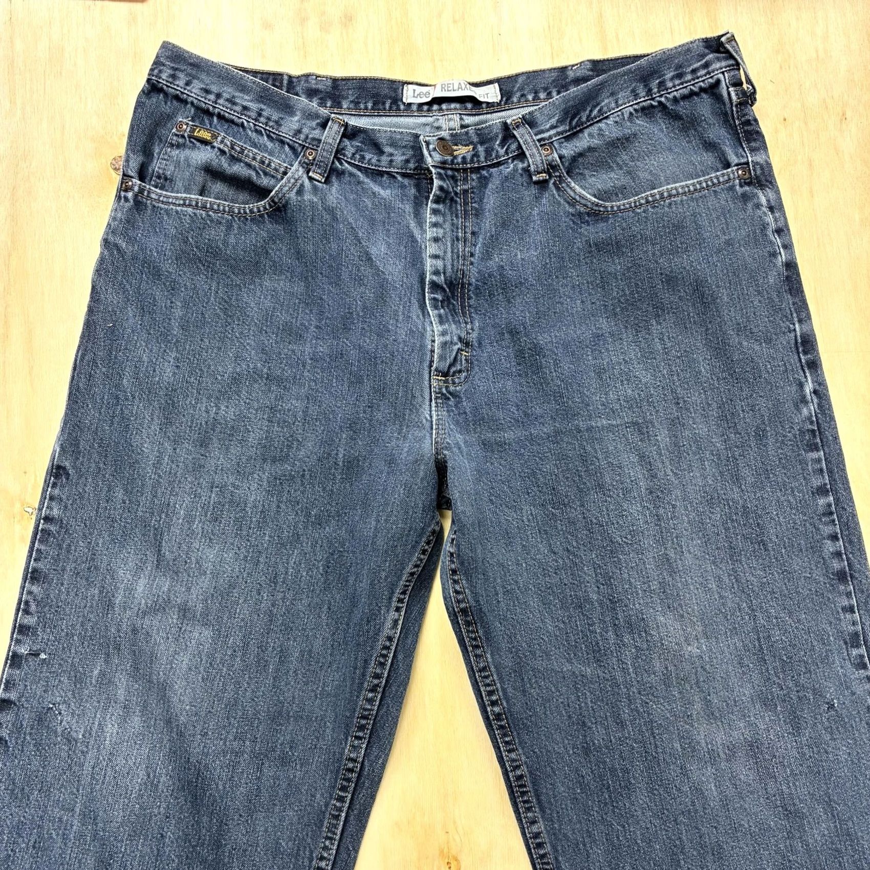 Lee Lee Relaxed Fit Jeans Mens 40x32 Blue Straight Denim Jeans Size US 40 / EU 56 - 2 Thumbnail