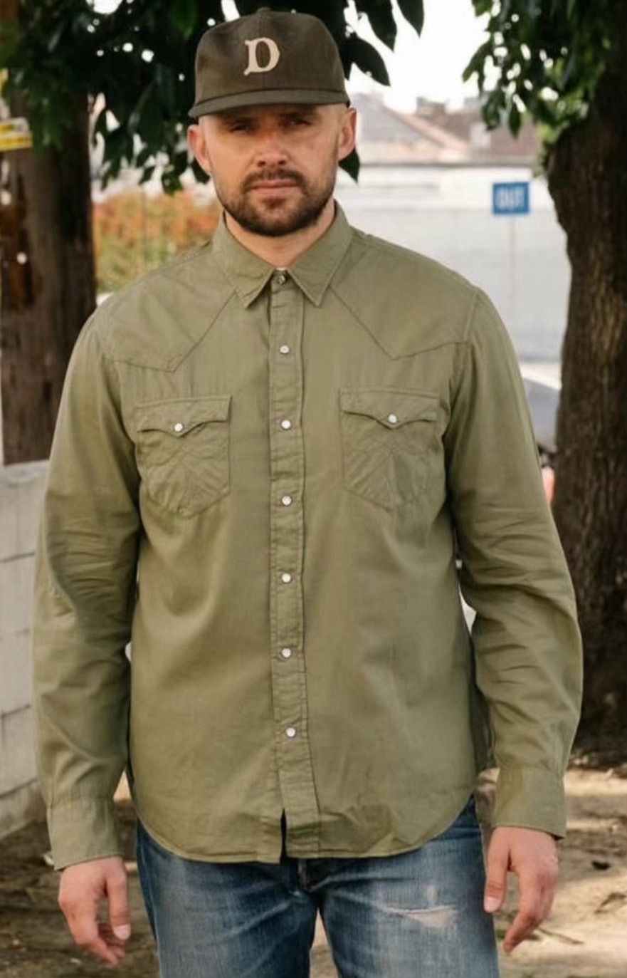 RRL Ralph Lauren RRL Slim Fit Twill Western Shirt Size US S / EU 44-46 / 1 - 1 Thumbnail