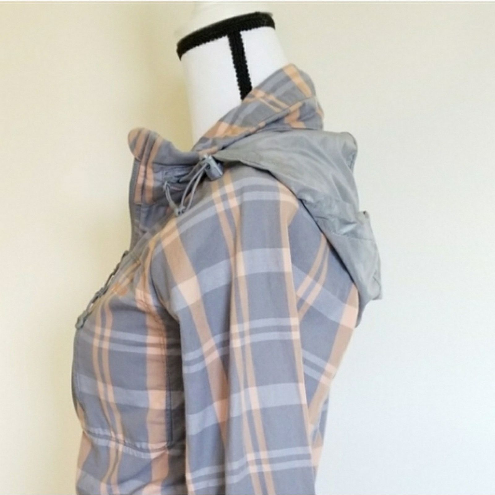 Nike Nike Firefly Gray and Orange Plaid Zip-up Jacket with Hood Size XS / US 0-2 / IT 36-38 - 1 Thumbnail