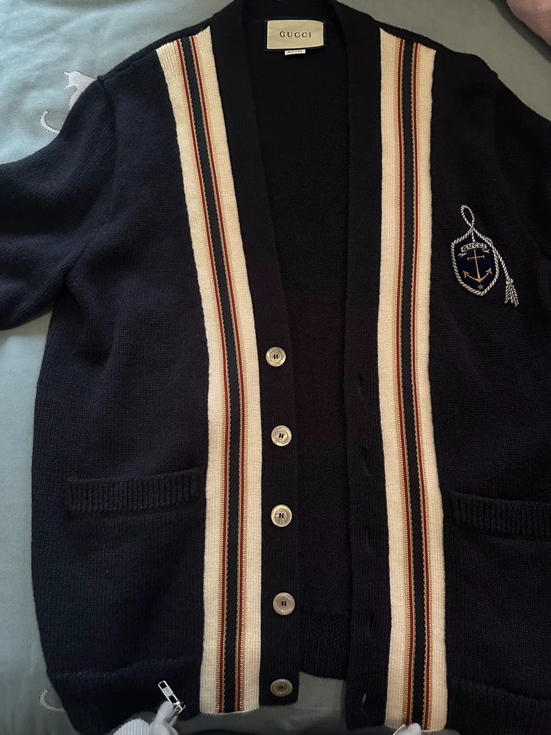 Gucci Gucci Wool knitted cardigan jacket 2502-Nextarrow Size US S / EU 44-46 / 1 - 1 Thumbnail