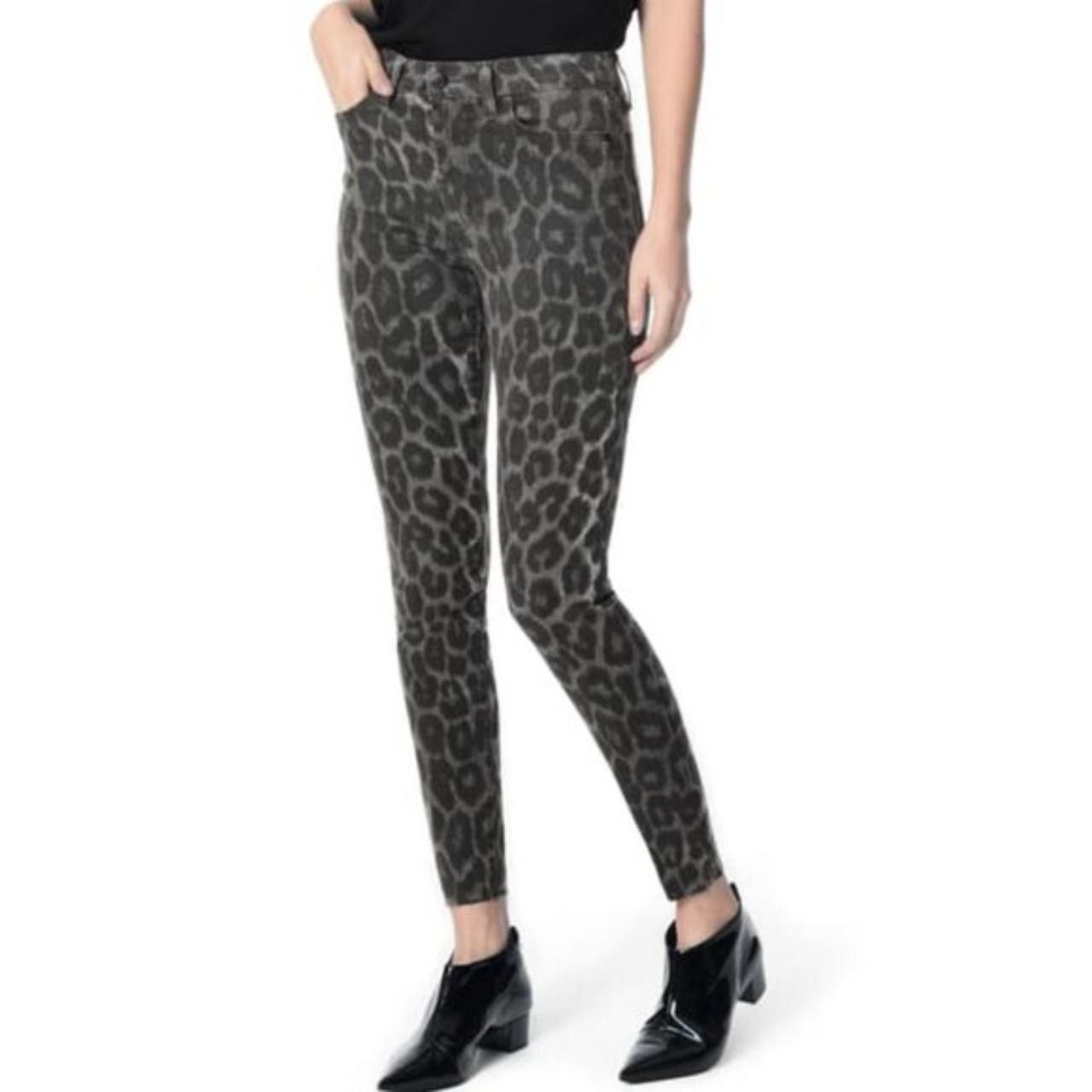 Joe's Joes Jeans Leopard Print High Rise Raw Hem Skinny Ankle Jean Size 24" / US 00 / IT 34 - 3 Thumbnail