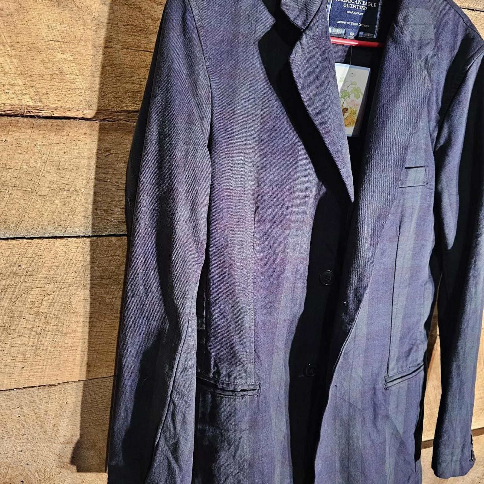 American Eagle Outfitters American Eagle Women's Navy and Green Plaid Jacket Size S / US 4 / IT 40 - 3 Thumbnail