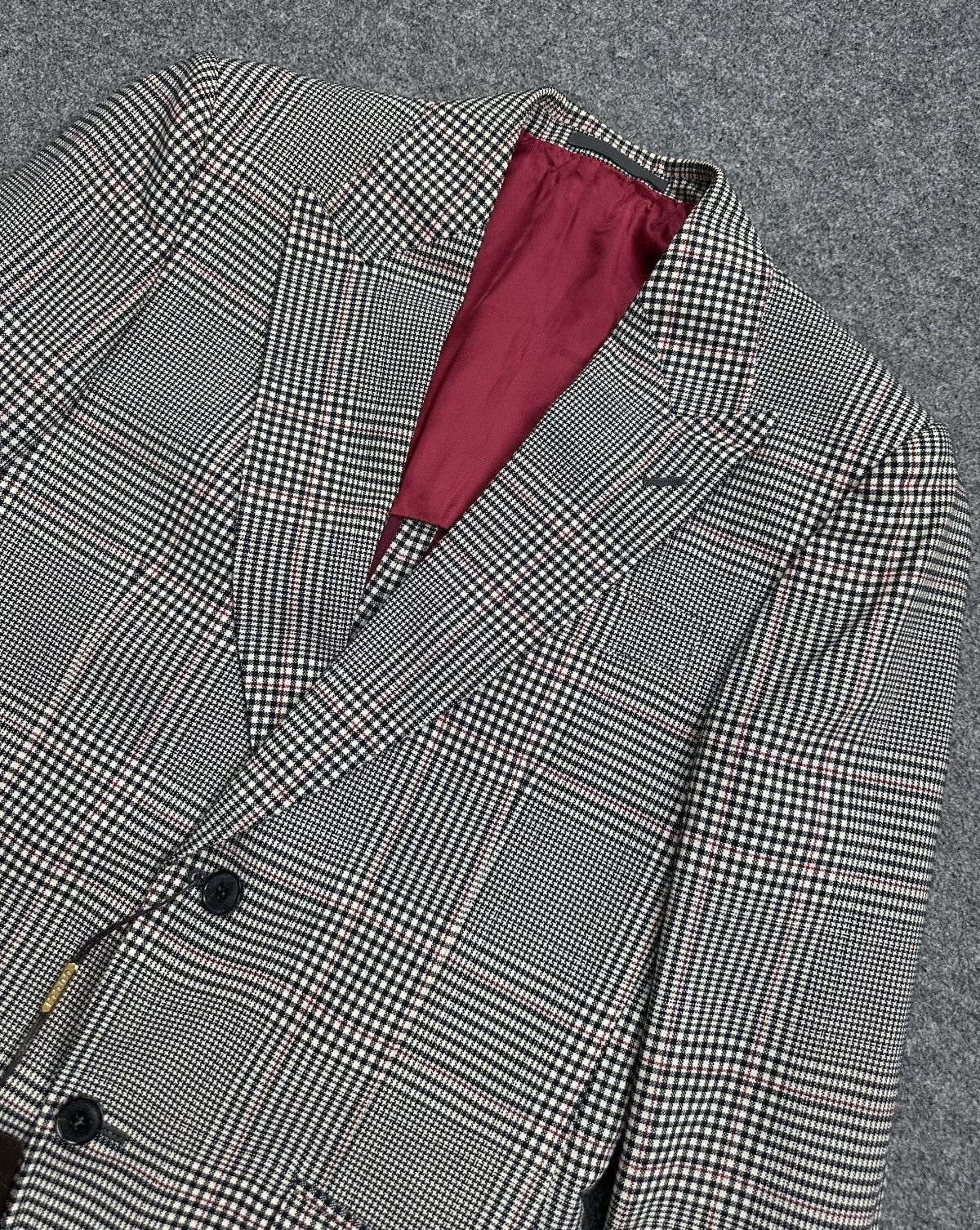 Gucci Gucci - Mohair Houndstooth Blazer Jacket - Peak Lapel Collar Size 48R - 3 Thumbnail