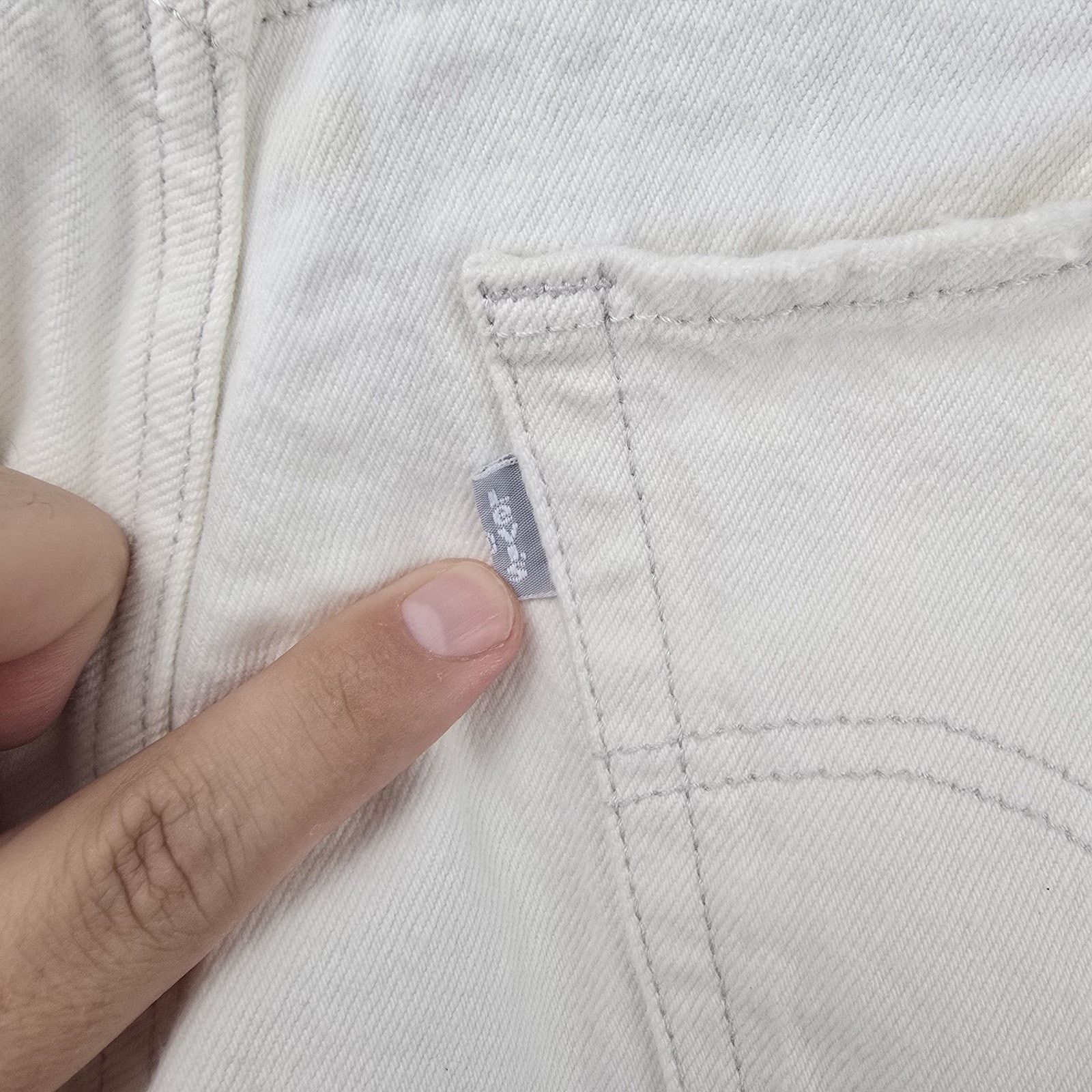 Levi's Levis Silver Tab 94 Baggy Jeans Womens 30 (Fits 32x30) White Size 30" / US 8 / IT 44 - 11 Thumbnail