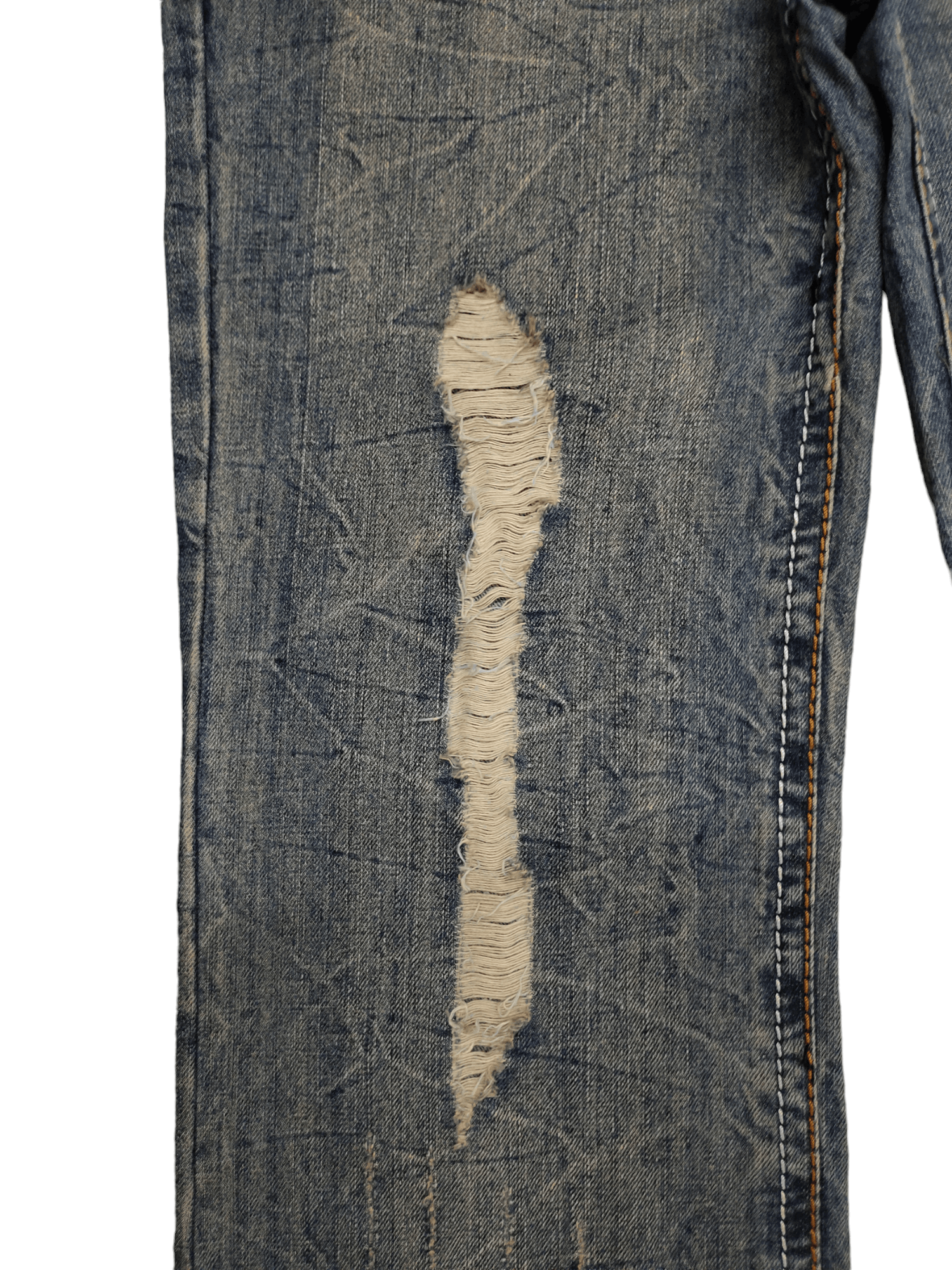 If Six Was Nine Flare Baggy Jean Agate Label Wings Distress Bootcut Wide Leg Size US 34 / EU 50 - 14 Thumbnail