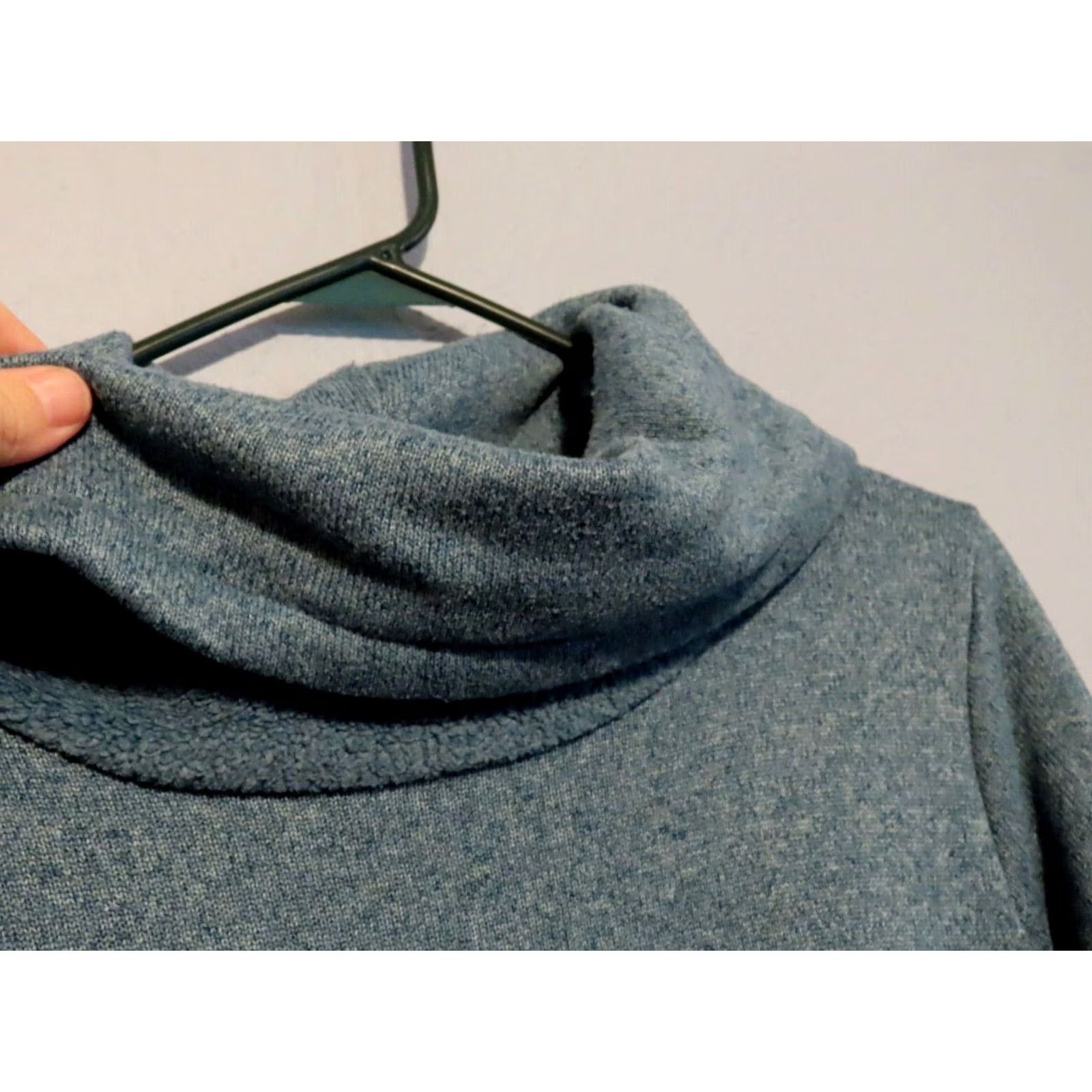 Vintage L.L. Bean Heather Blue Cowl Neck Womens XL Fleece Pullover Sweatshirt Sweater Size XL / US 12-14 / IT 48-50 - 3 Thumbnail