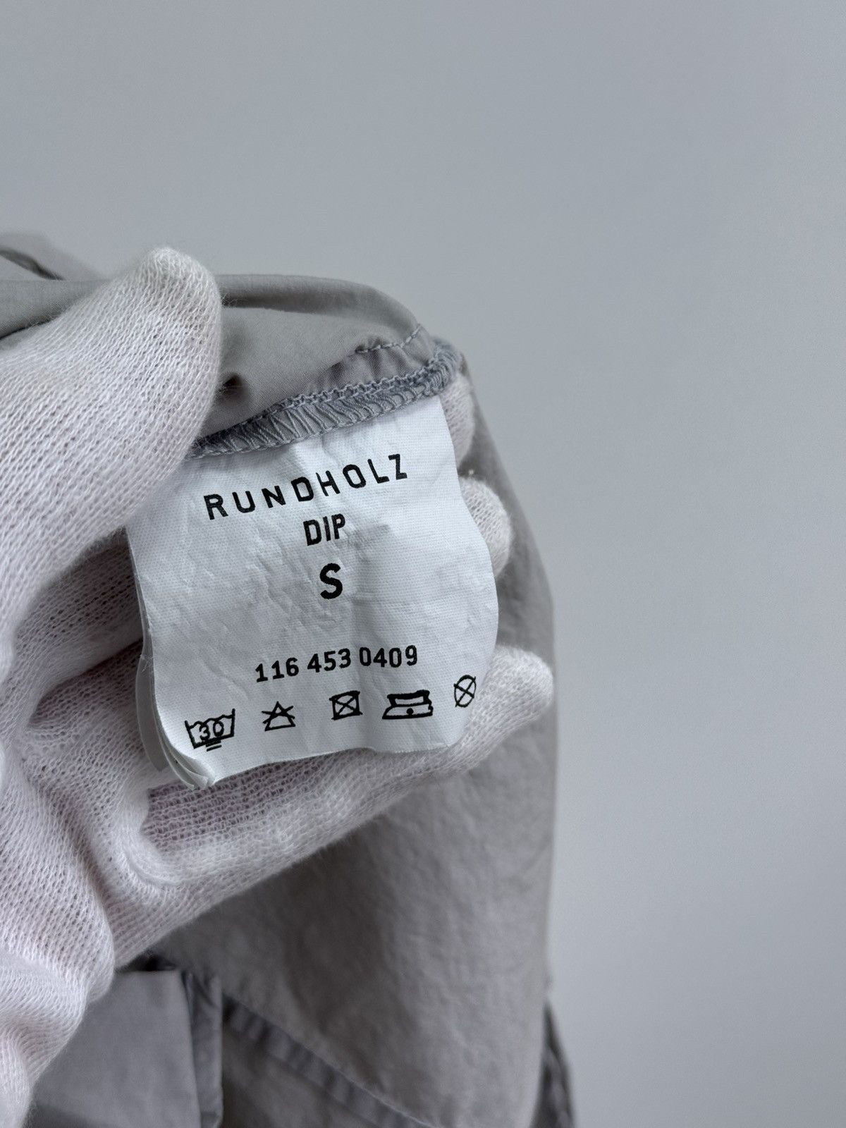 Rundholz Rundholz Dip Gray Cotton Button Up Shirt Size US S / EU 44-46 / 1 - 7 Thumbnail
