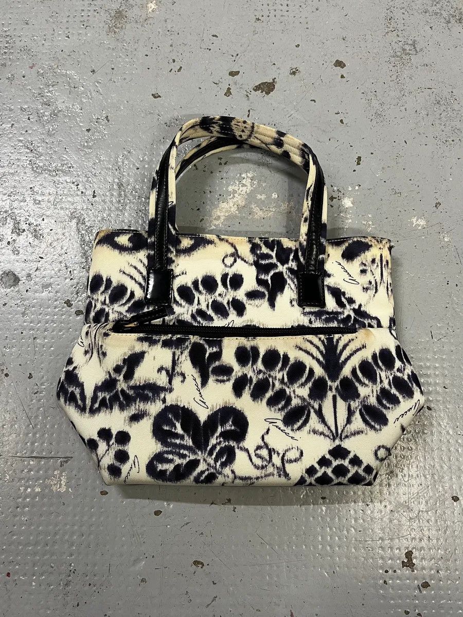Guidi Gucci Blurred Flowers Cream & Navy Handle Bag Size ONE SIZE - 3 Thumbnail