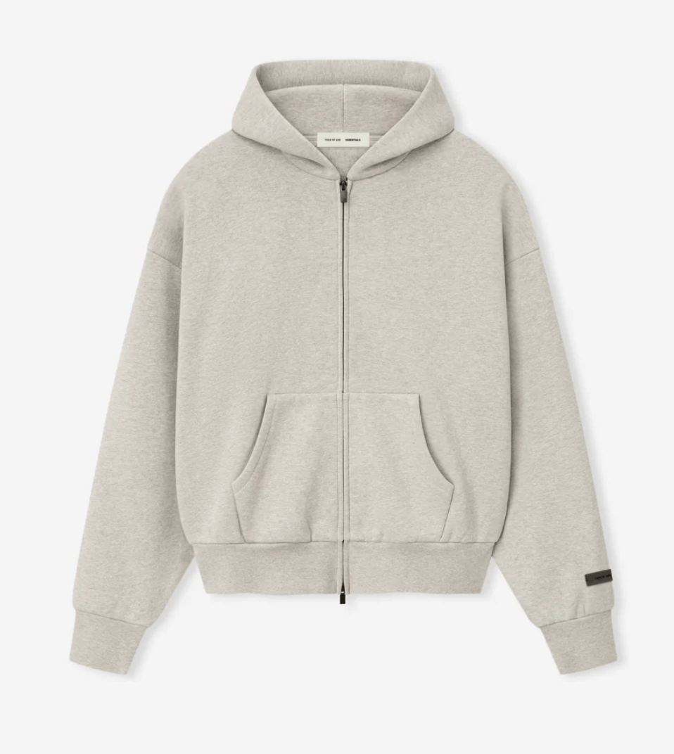 Fear of God Fear of God Essentials Classic Zip Up Hoodie Heather Stone S Size US S / EU 44-46 / 1 - 2 Thumbnail