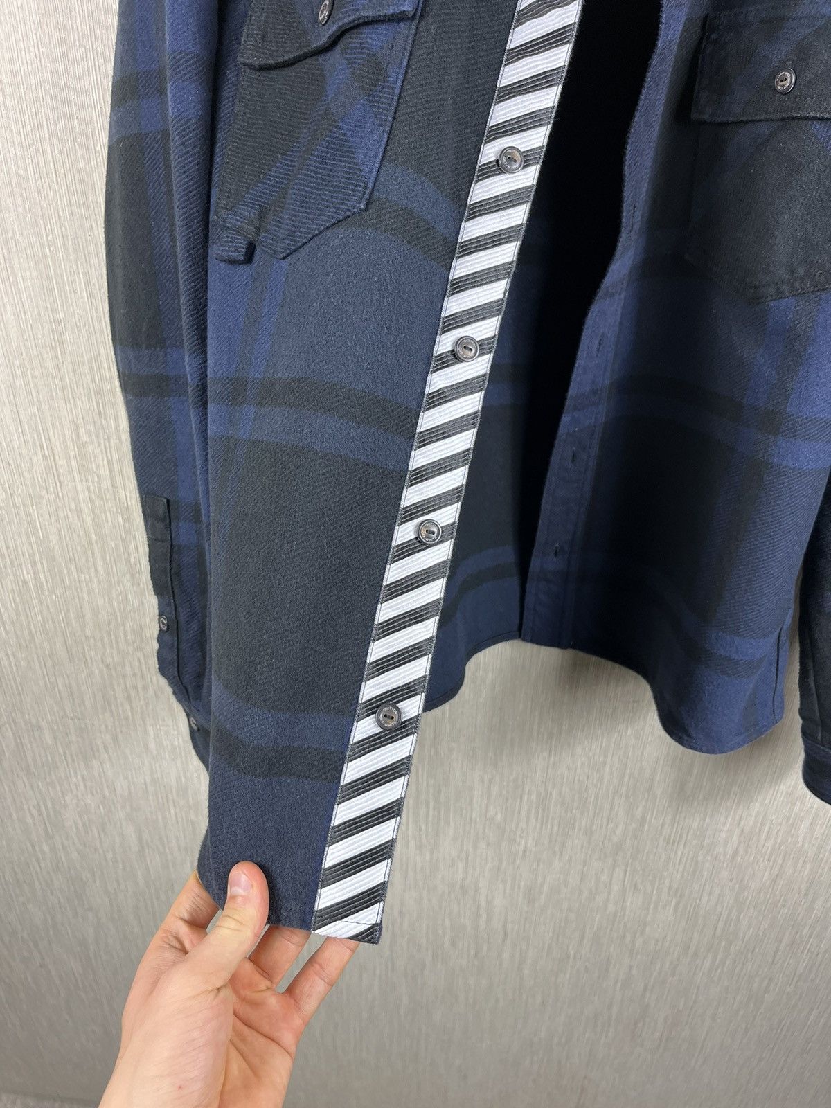 Off-White Off-White Virgil Abloh flannel shirt jacket arrows pink logo Size US S / EU 44-46 / 1 - 4 Thumbnail