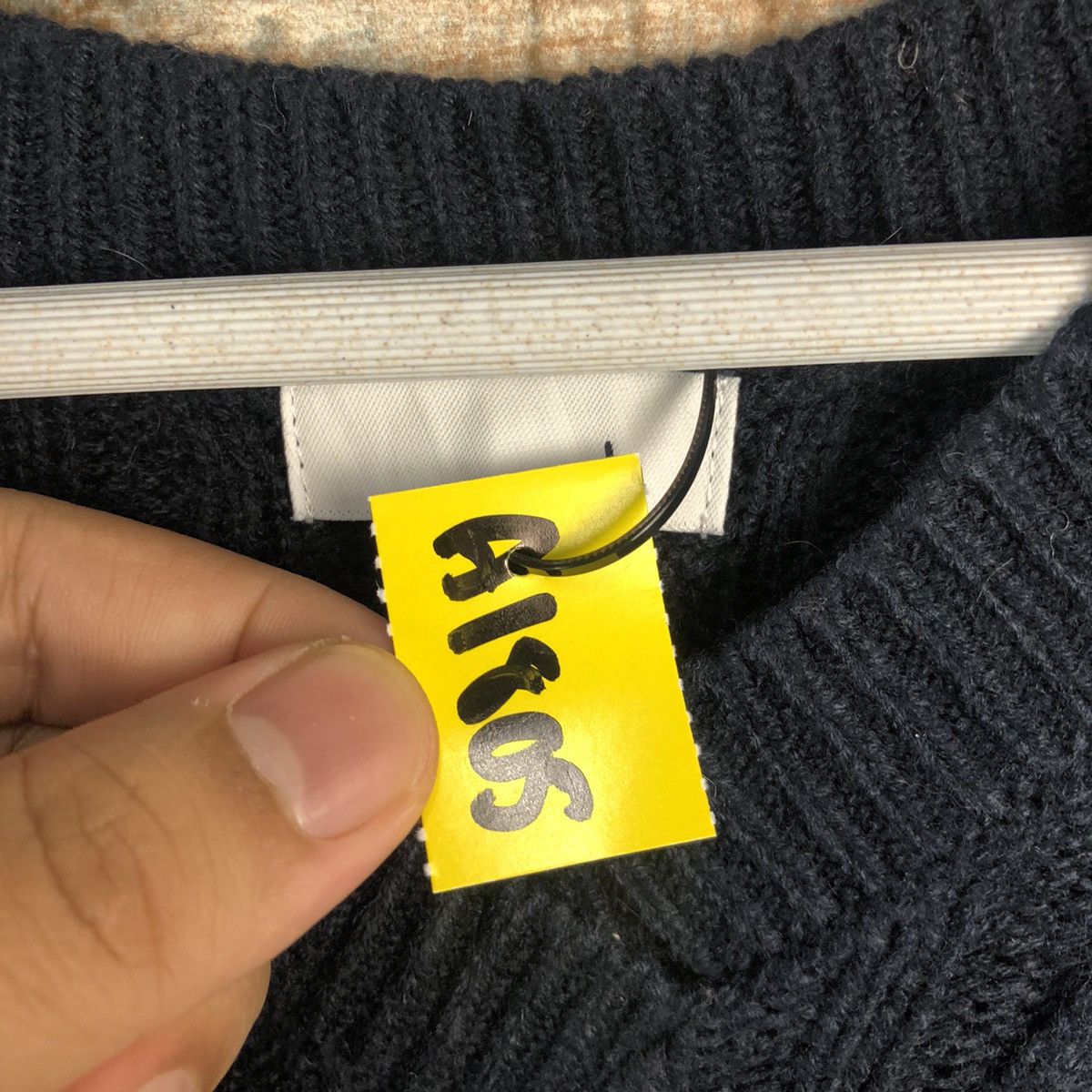 Homespun Knitwear × Japanese Brand Japanese Brand Dark Blue cable Knitwear #A1805 Size US L / EU 52-54 / 3 - 9 Thumbnail