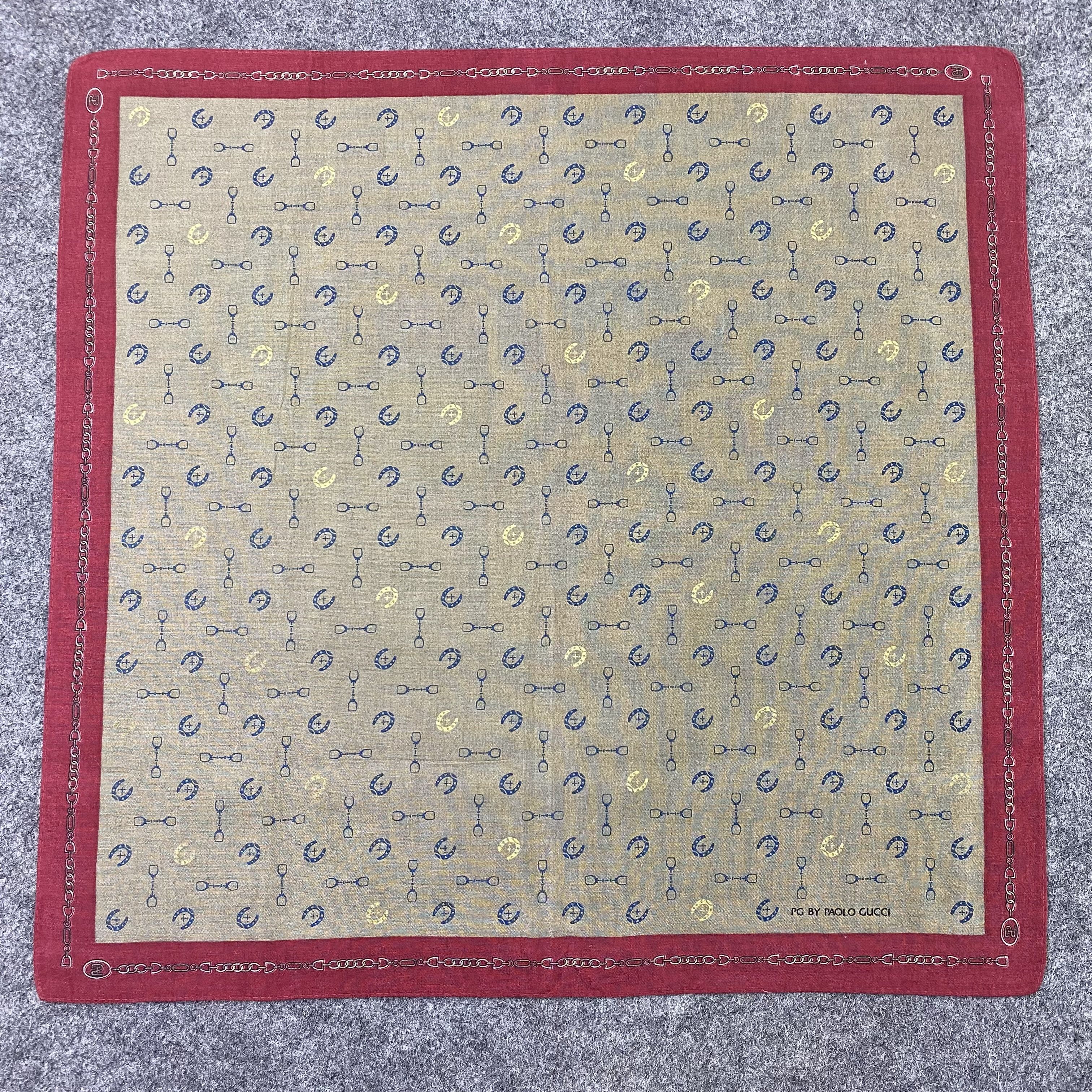 Paolo Gucci Paolo Gucci Handkerchief Neckerchief Bandana-B1706 Size ONE SIZE - 3 Thumbnail