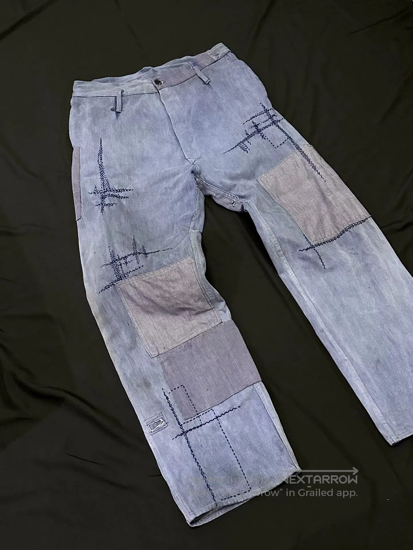 Vintage Vintage French Workwear Patch Jeans. Size US 30 / EU 46 - 8 Thumbnail