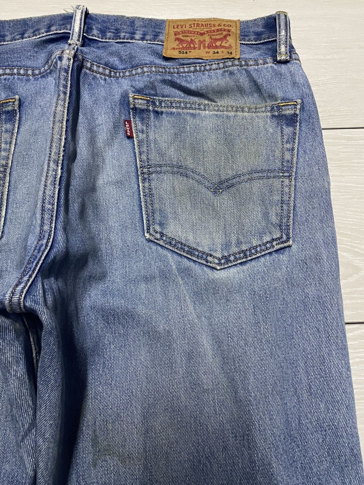 Levi's Vintage Levis 514 light Wash Faded Distressed Jeans Size US 36 / EU 52 - 10 Thumbnail